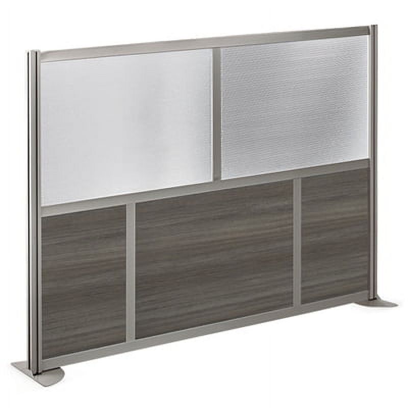 Gray Aluminum and Polycarbonate Floor Standing Room Divider