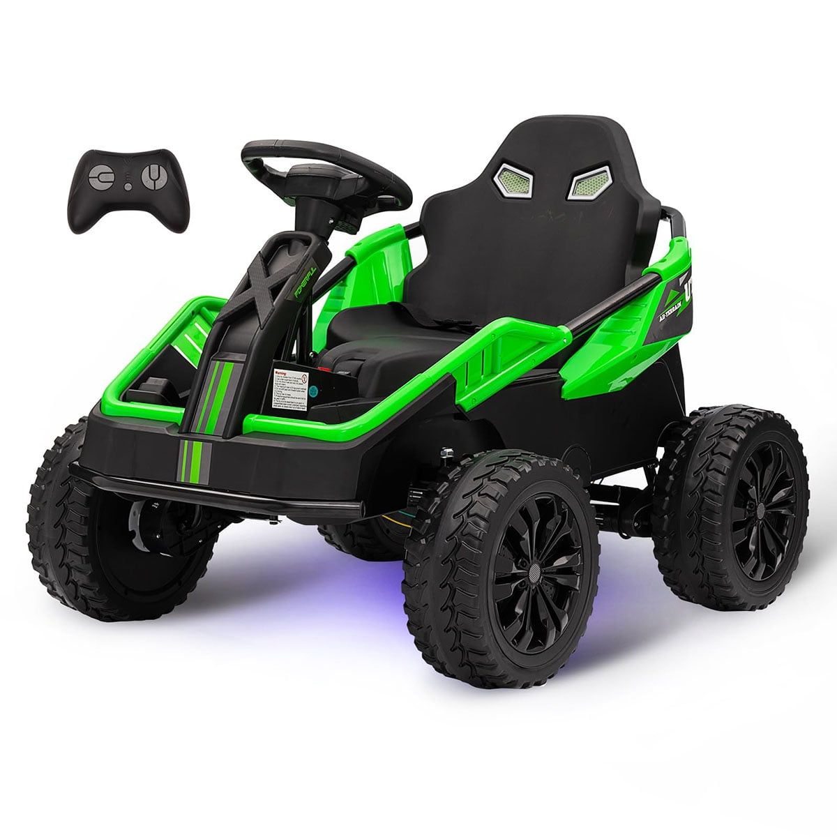 Green 24V Ride-On UTV with Remote Control and 4x85W Motors