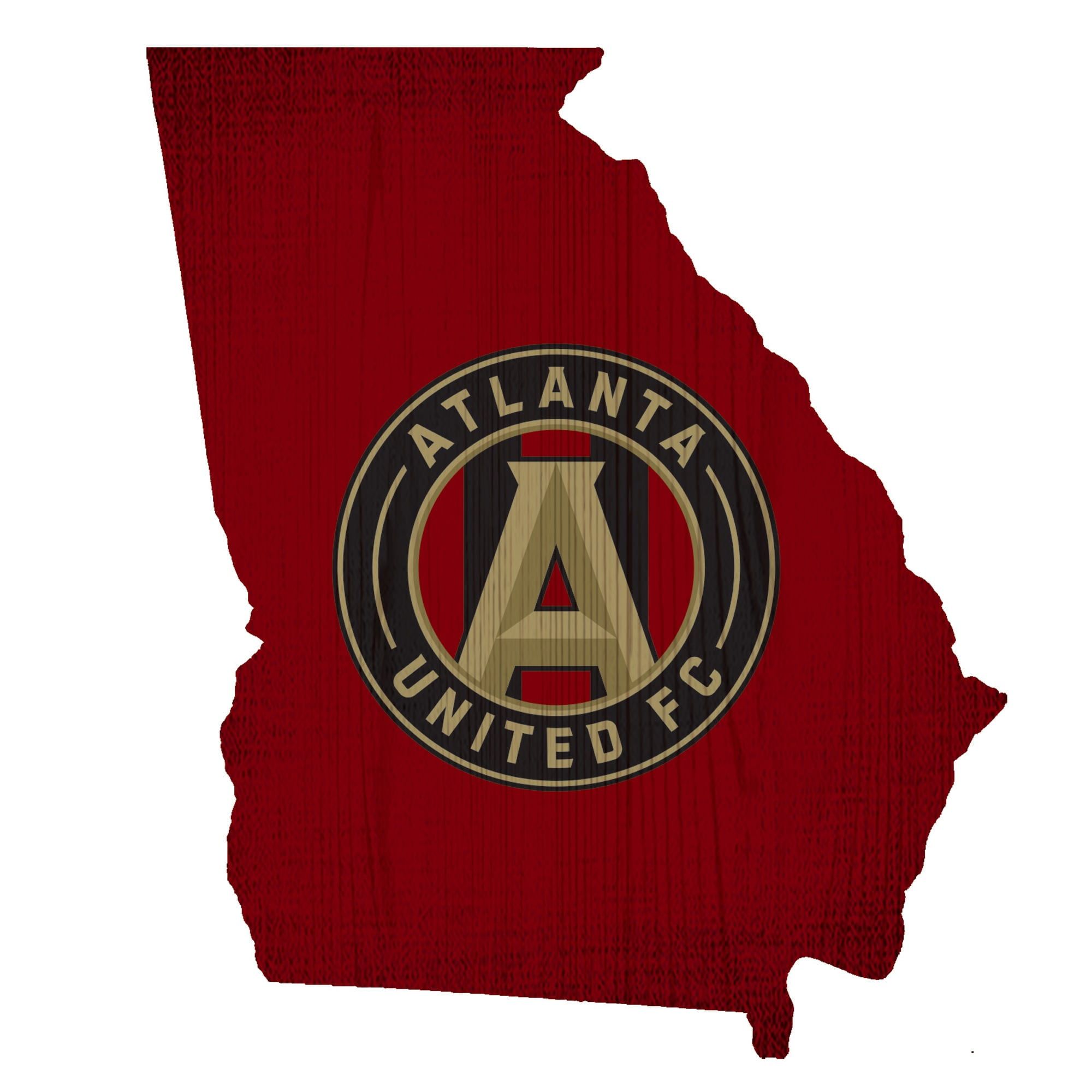 Atlanta United FC Red Wood Wall Mount Logo Sign