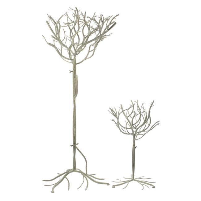 Cream and Brown Metal Tree Sculpture for Ornaments