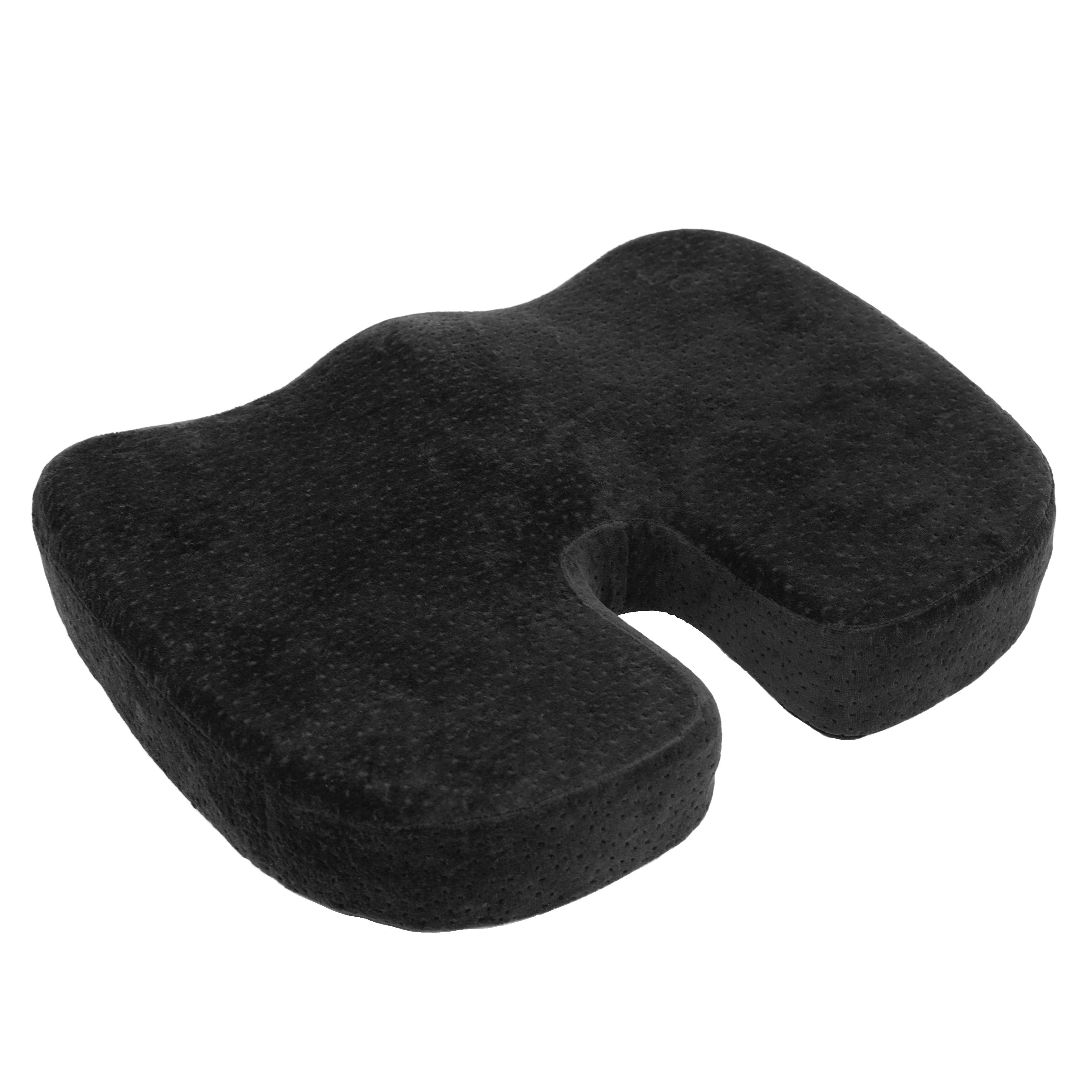 Black Memory Foam Orthopedic Coccyx Seat Cushion