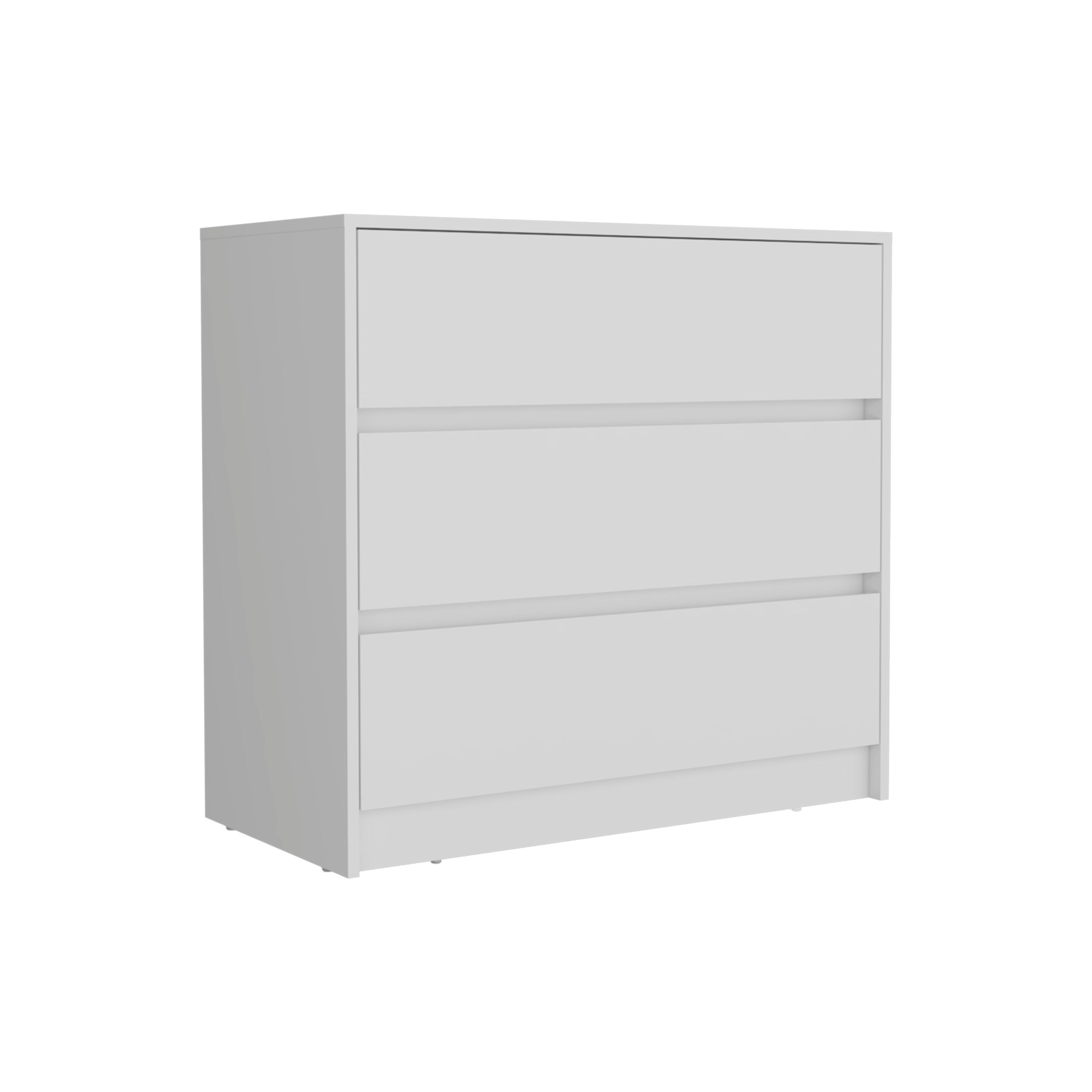 Austin Elegance White Particle Board 3-Drawer Dresser