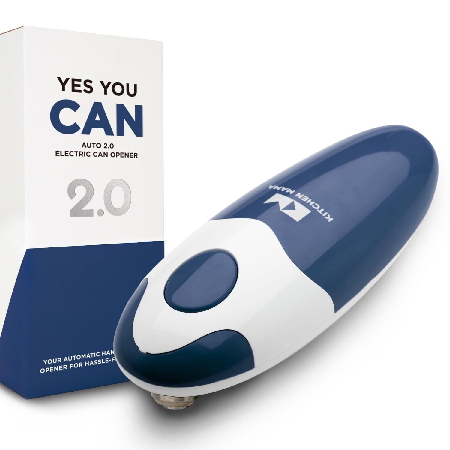 Navy Blue Stainless Steel Automatic Electric Can Opener