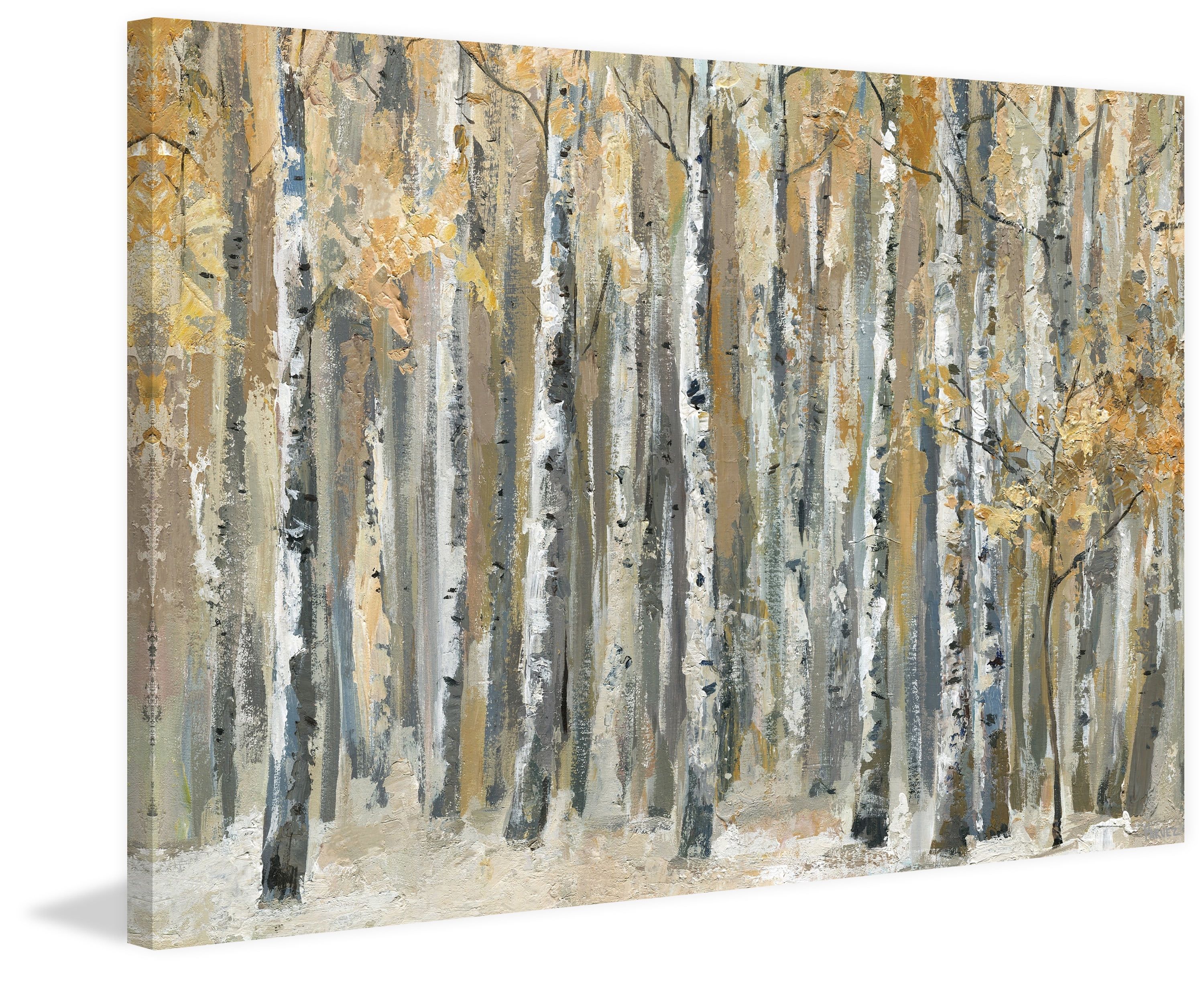 Autumn Forest Landscape Canvas Print with Muted Colors