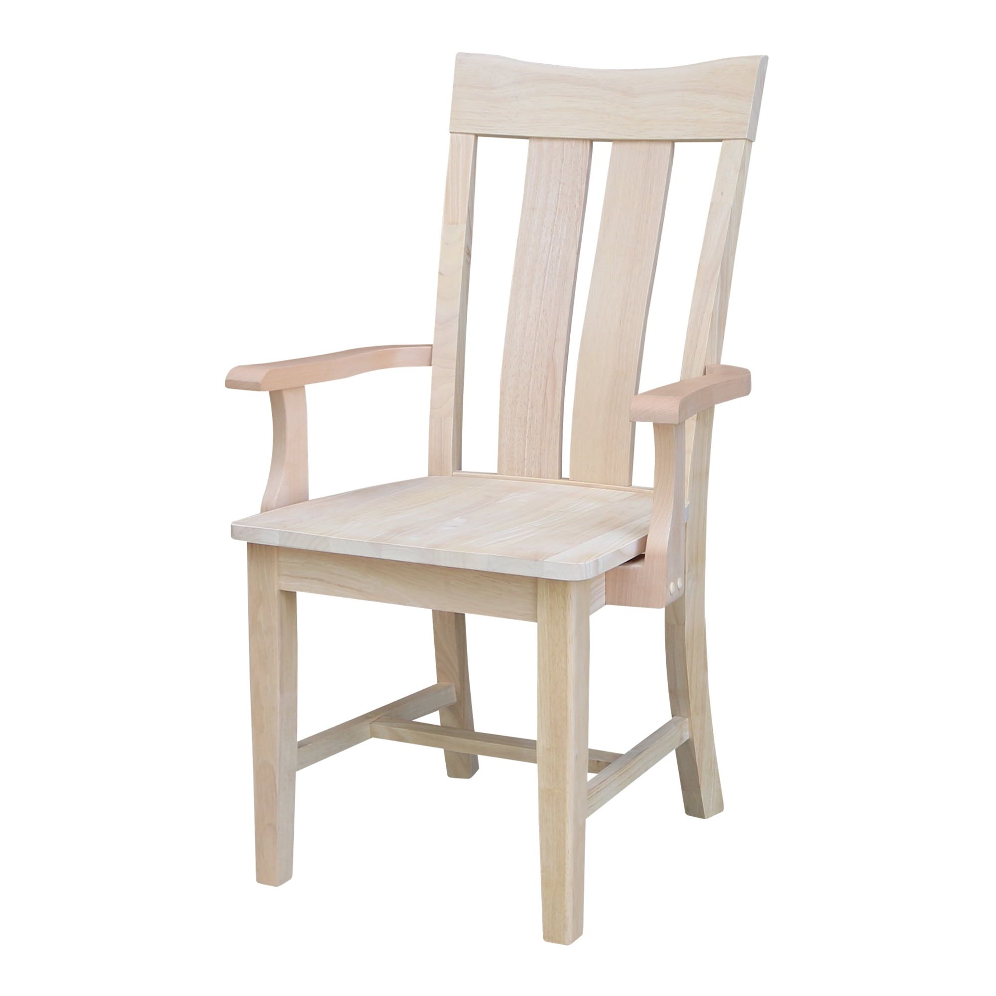 Eco-Friendly Beige Parawood Traditional Arm Chair