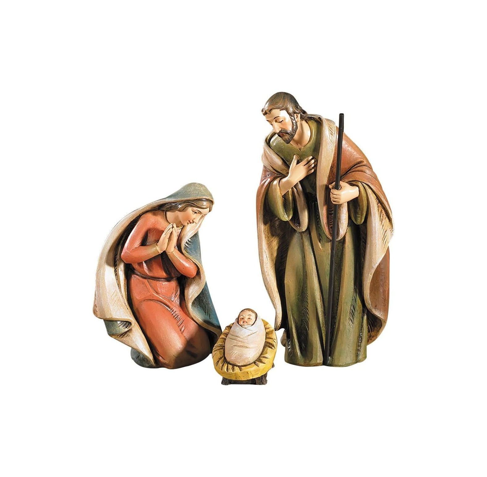 6.5" Multicolor Stone Resin Holy Family Nativity Set