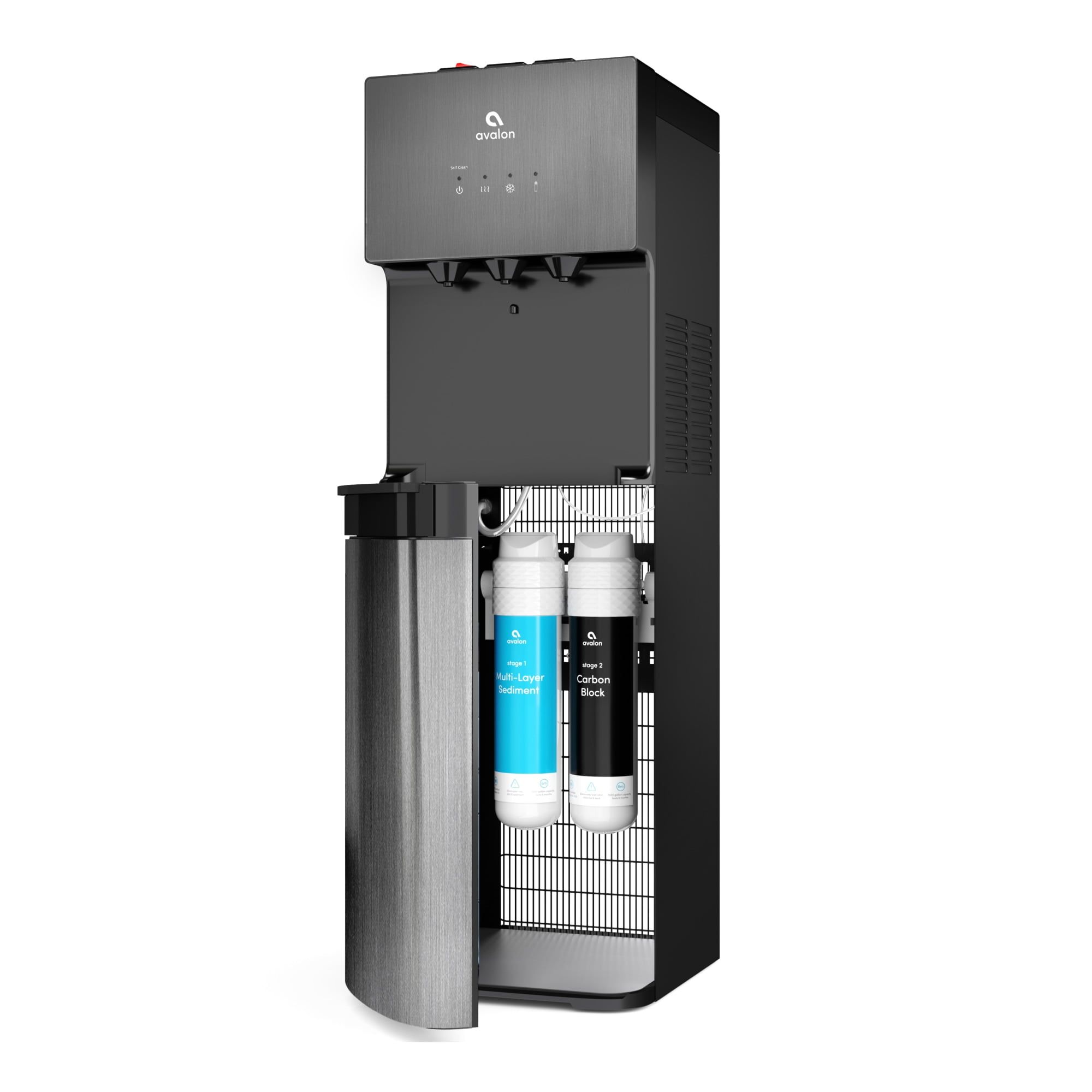 Avalon Black Stainless Steel Self Cleaning Bottleless Water Cooler