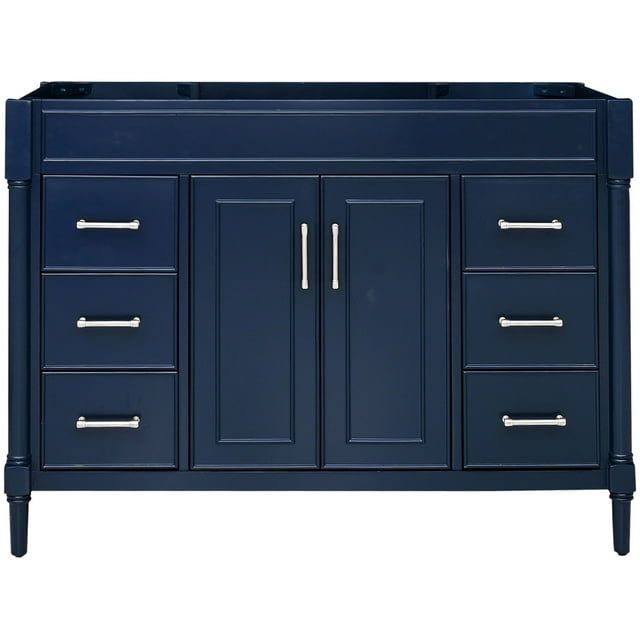 Bristol 48" Navy Blue Single Freestanding Vanity Cabinet