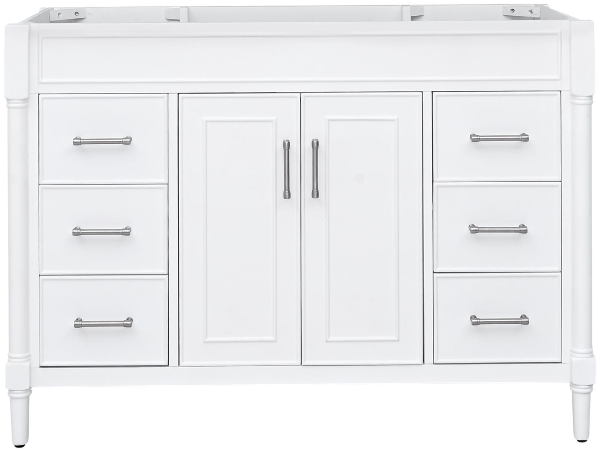 Bristol 48" White Single Freestanding Vanity Cabinet