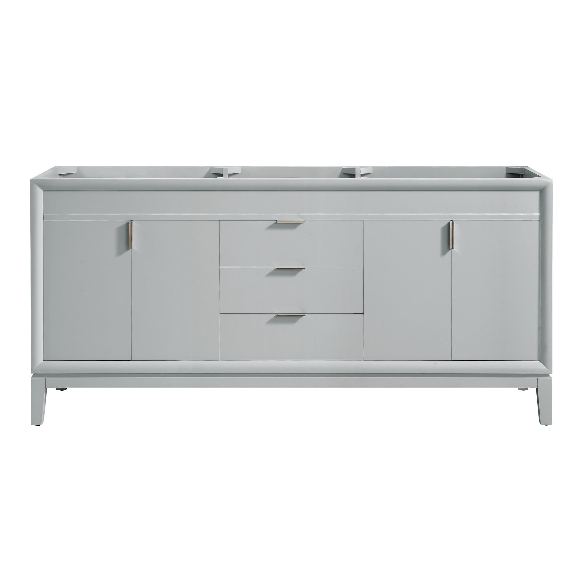 Emma 72" Dove Gray Solid Wood Double Vanity Cabinet