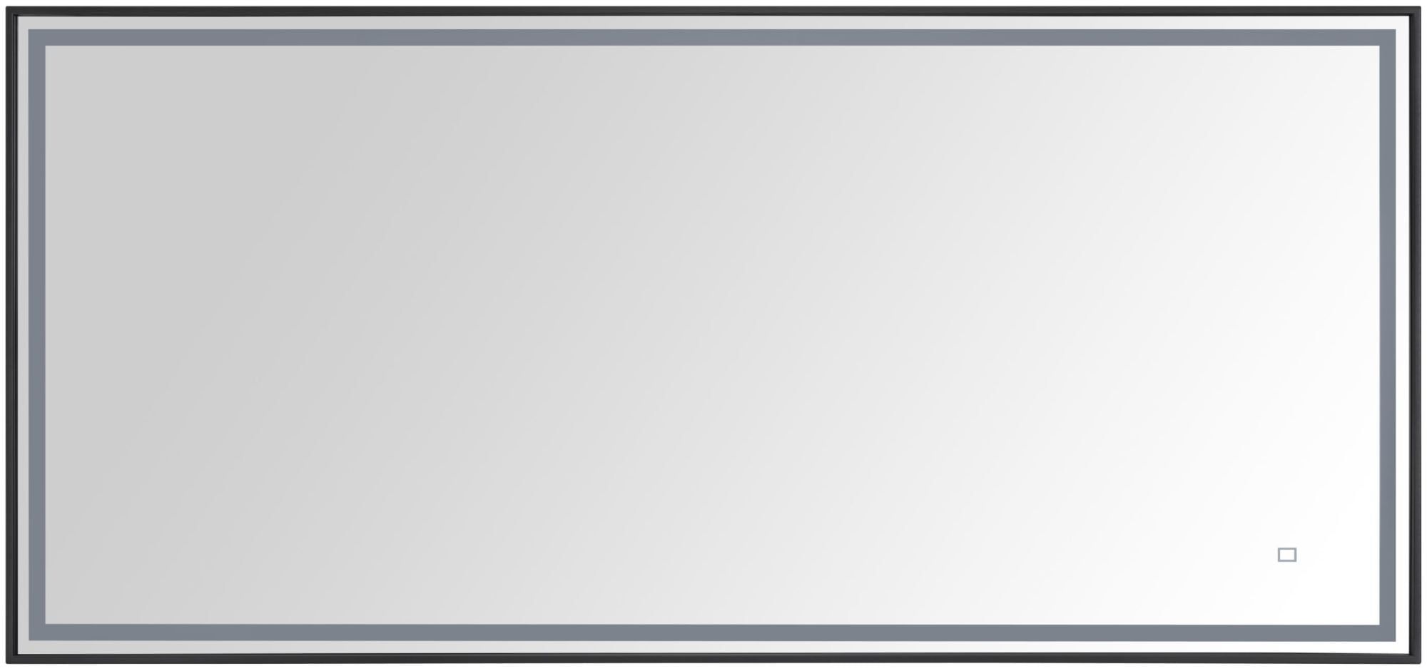 Large Gold Rectangular LED Bathroom Mirror