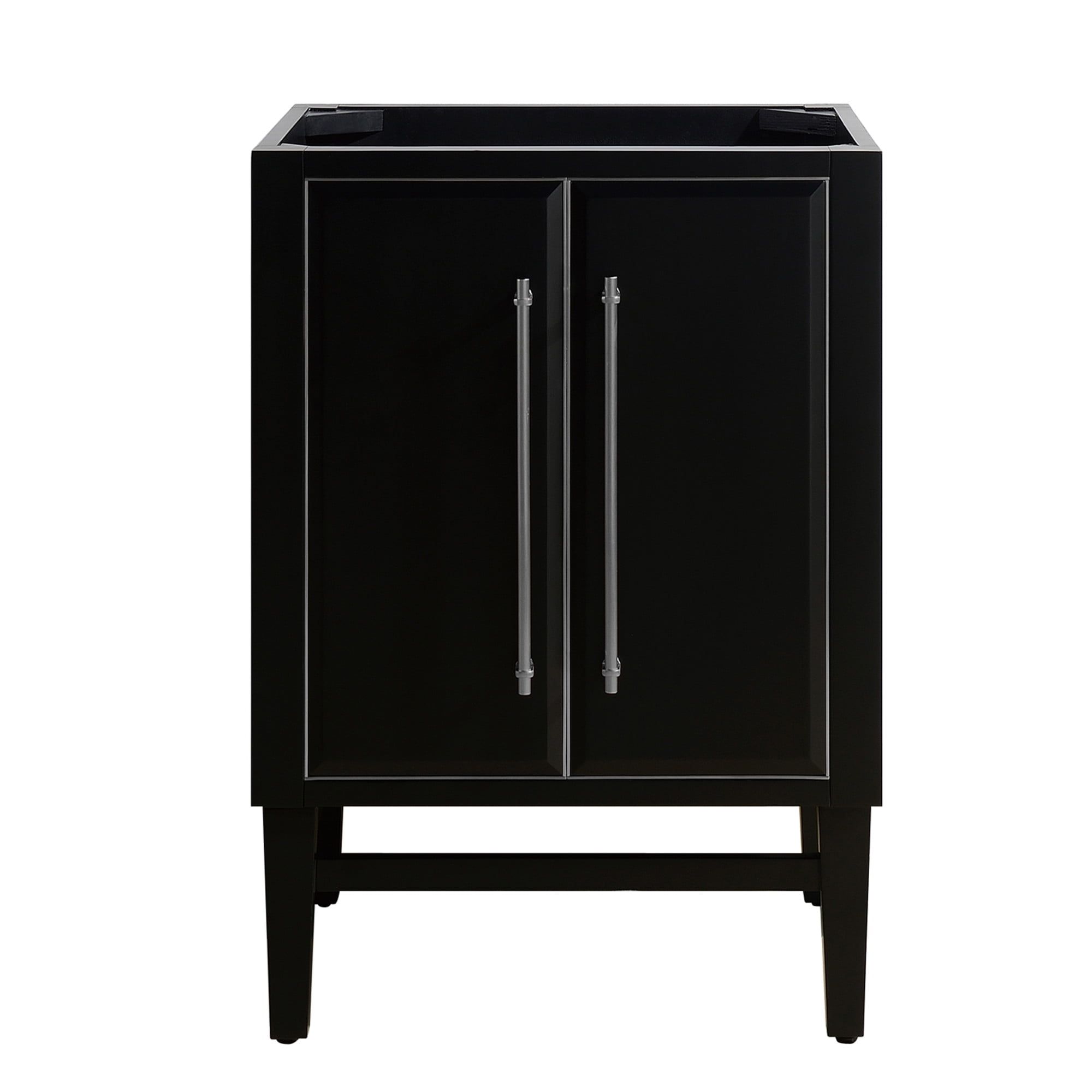 Mason 24" Black Solid Wood Modern Freestanding Vanity Cabinet