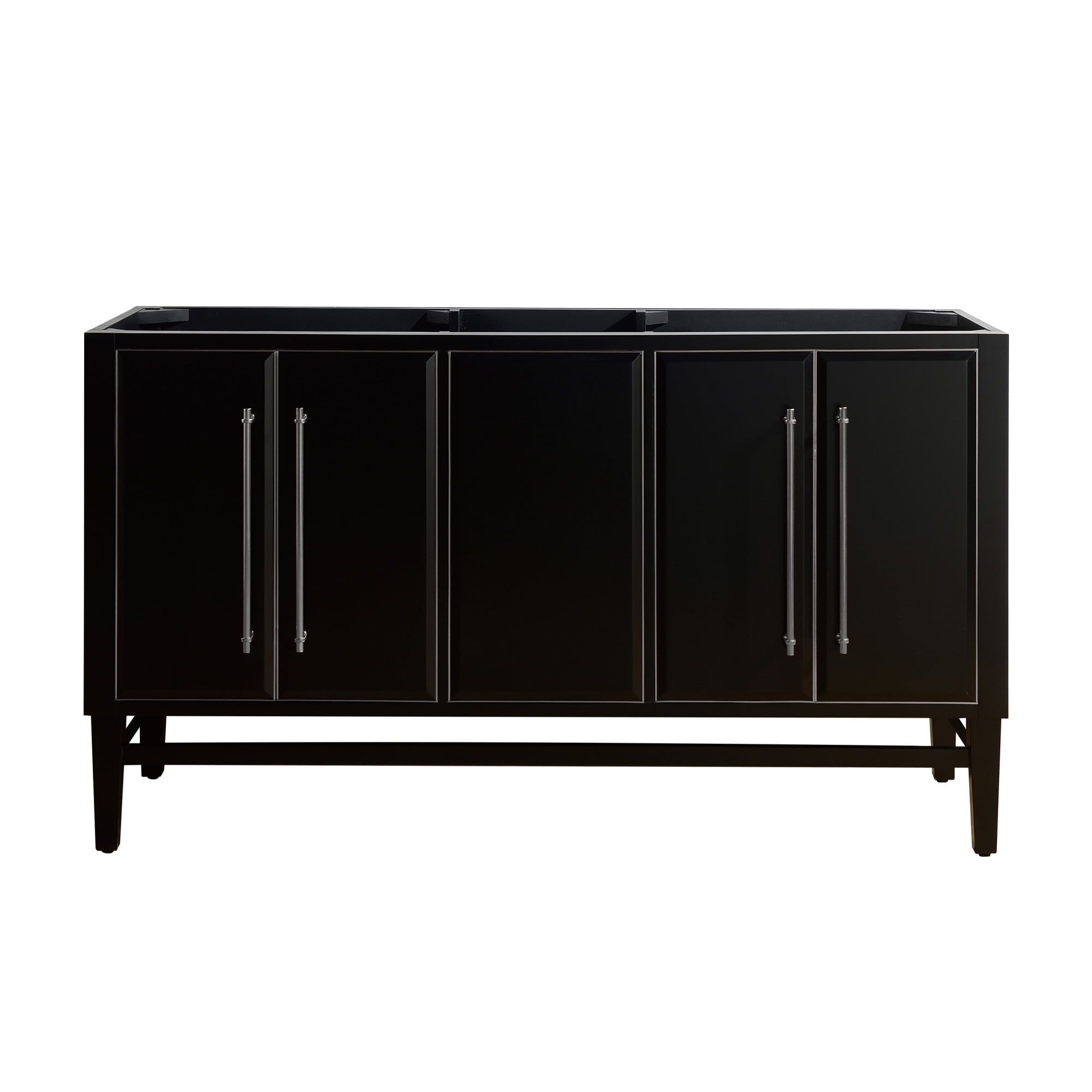 Mason 60" Black Solid Wood Double Vanity Cabinet