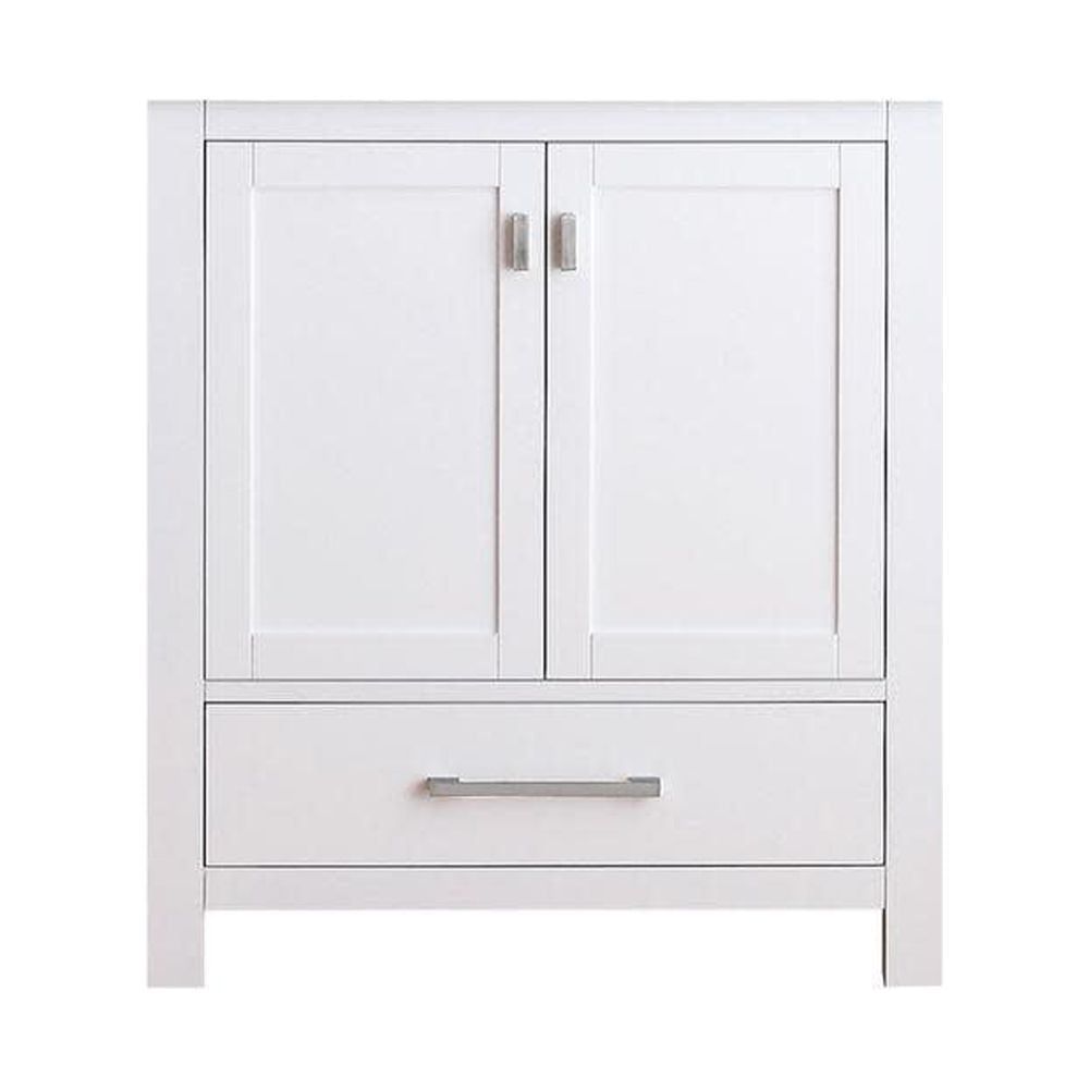 Modero 30'' White Poplar Wood Bathroom Vanity Base