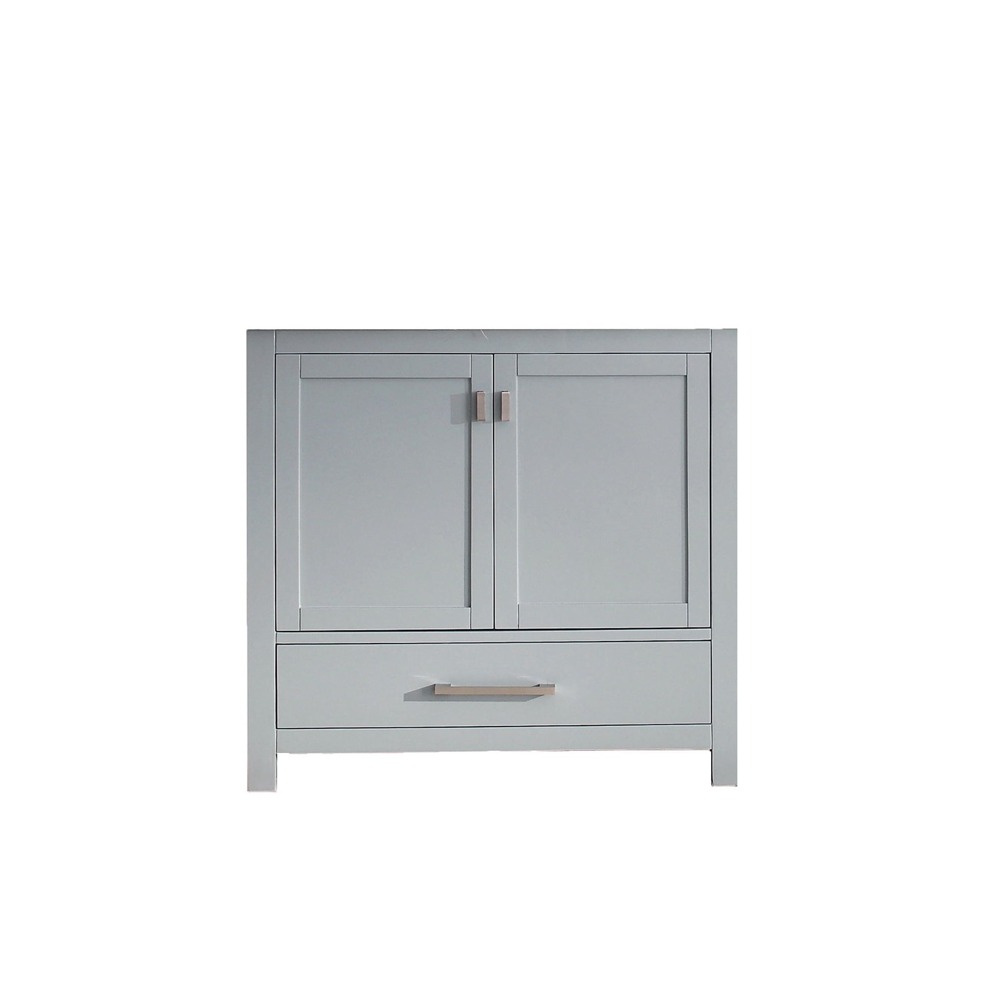 Modero 36'' Chilled Gray Solid Wood Single Vanity Base