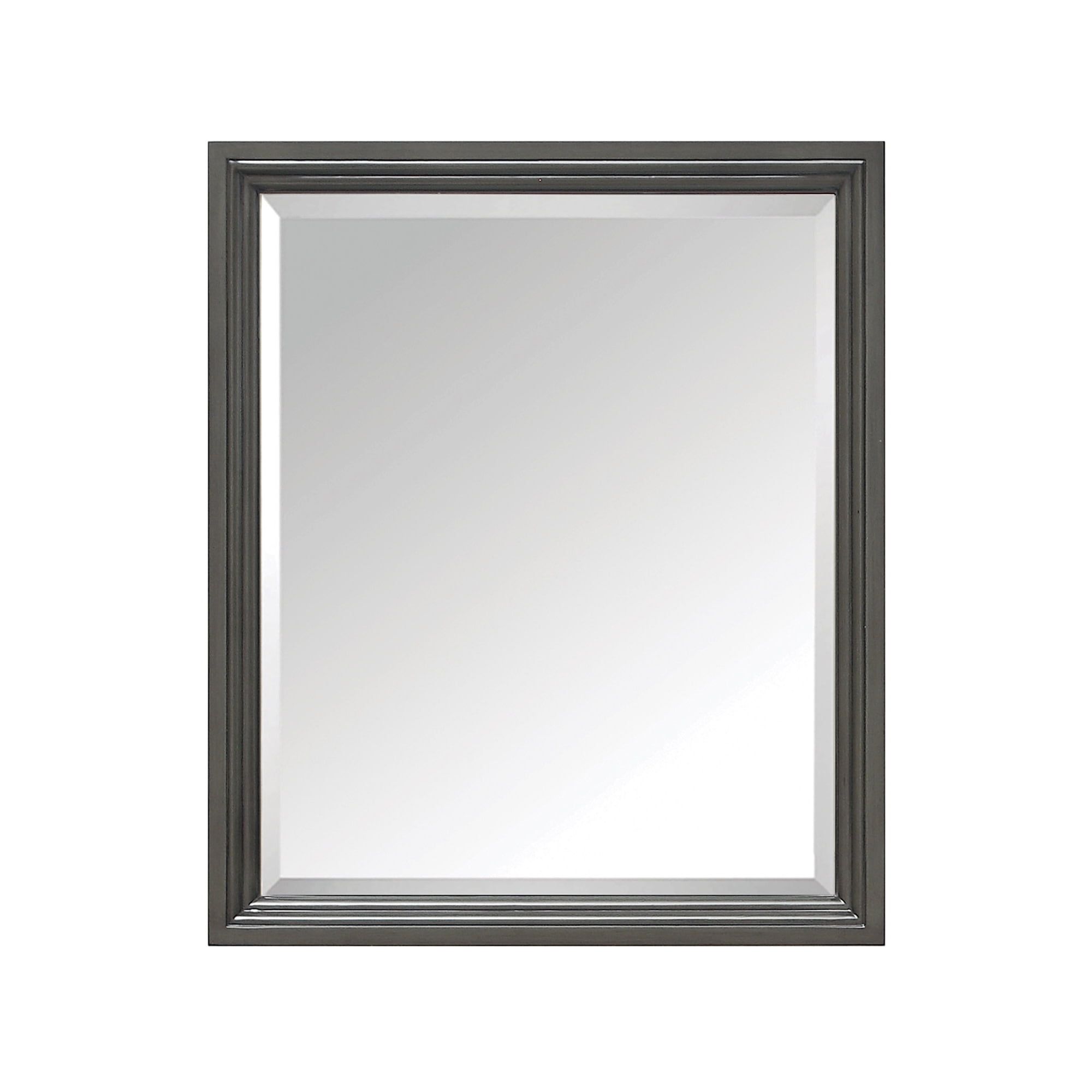 Charcoal Glaze Rectangular Wood Bathroom Vanity Mirror