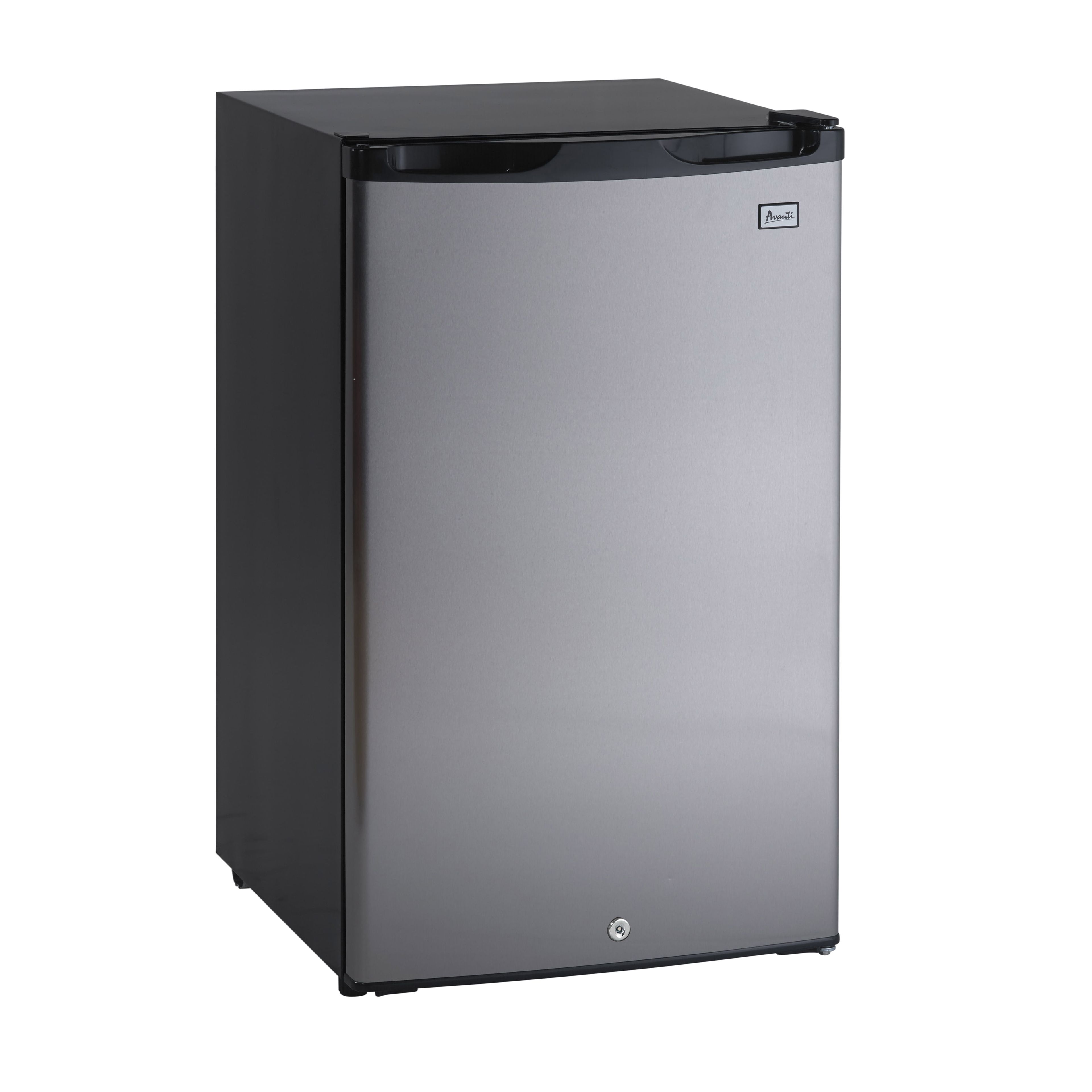 Compact Black and Stainless Steel 4.4 Cu. Ft. Energy Star Refrigerator