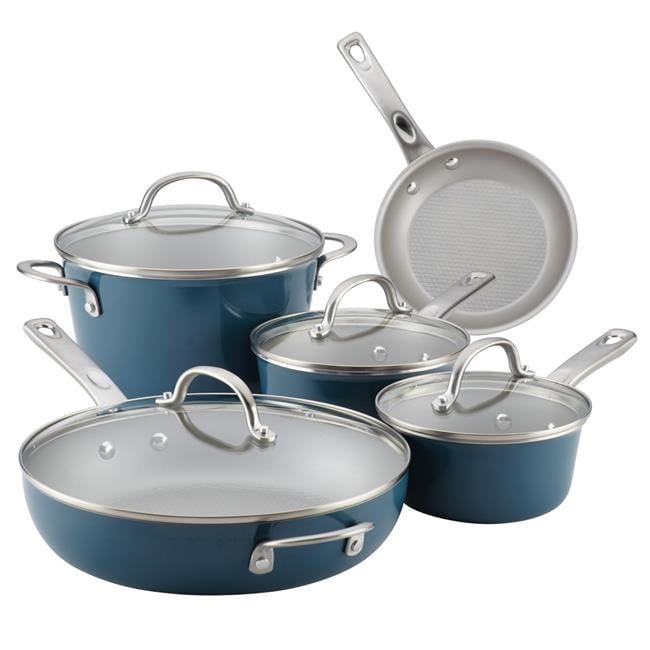 Twilight Teal 9-Piece Nonstick Aluminum Cookware Set