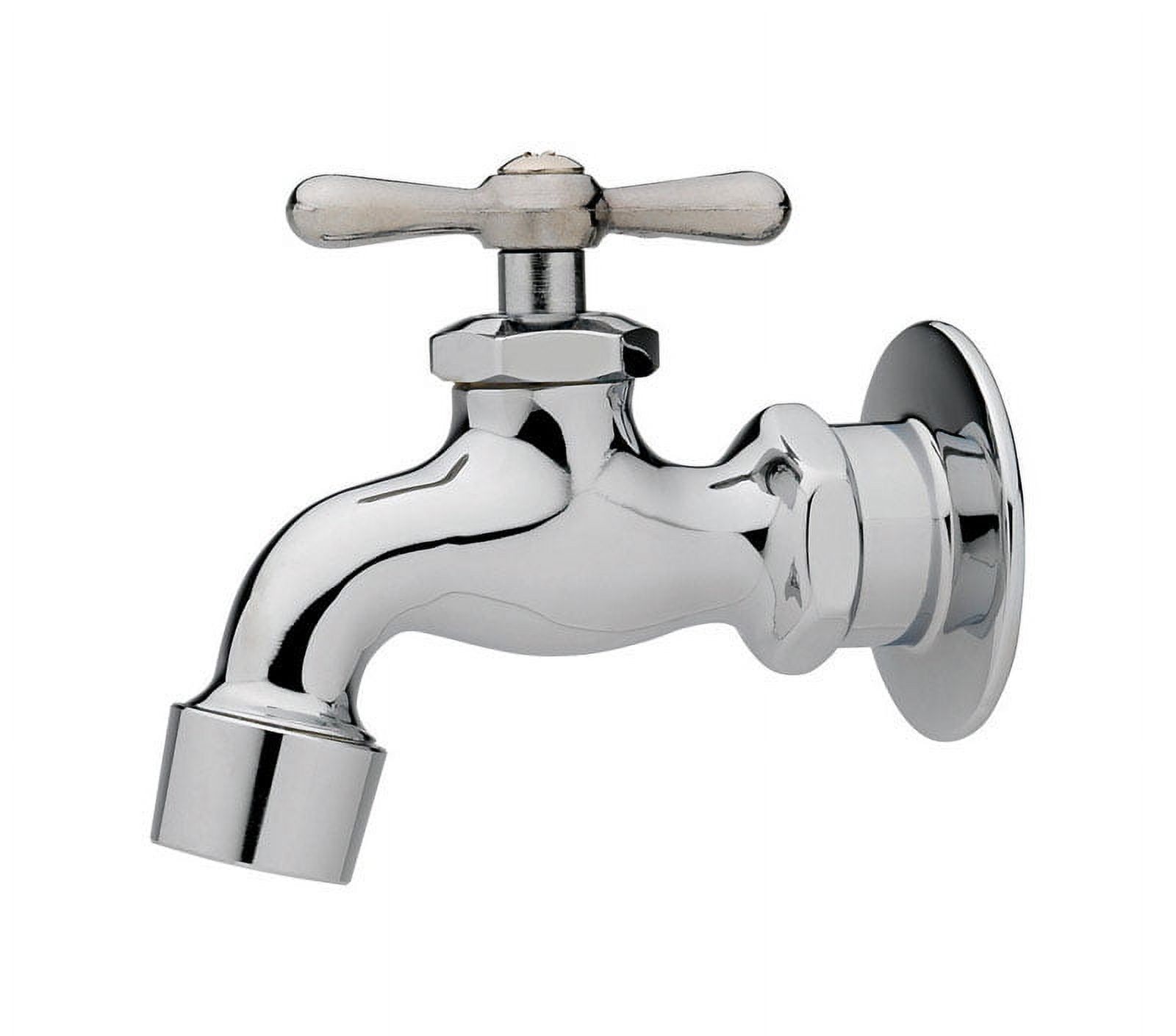 Chrome Single Handle Wall Mount Utility Faucet