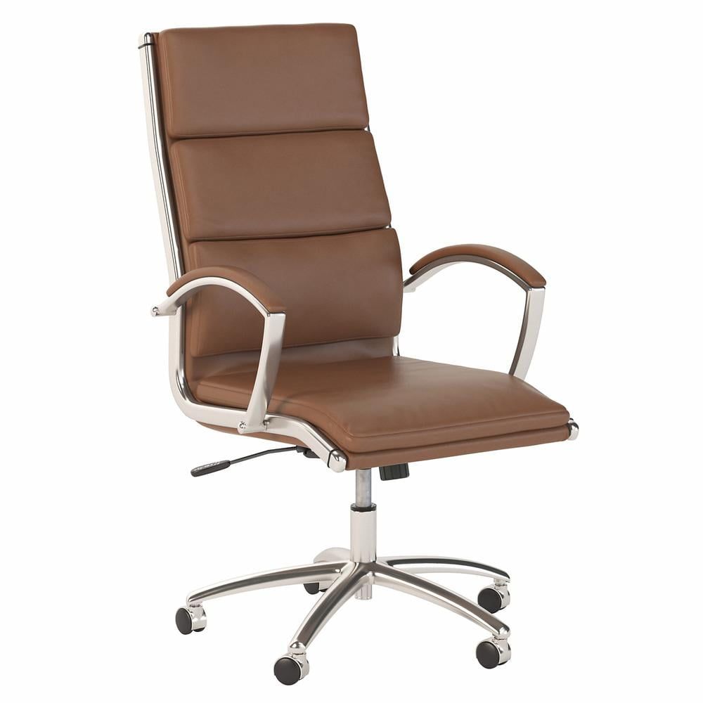 Saddle Leather High Back Swivel Executive Office Chair