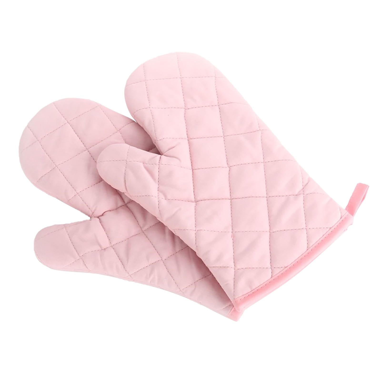 Pink Extra Long Quilted Heat Resistant Oven Mitts