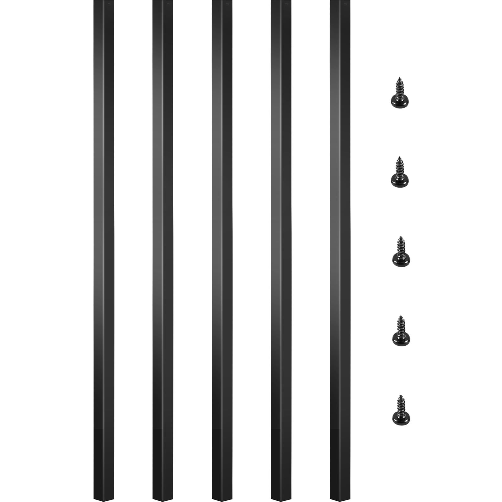 Black Powder-Coated Aluminum Alloy Deck Baluster Set for Stairs and Porch