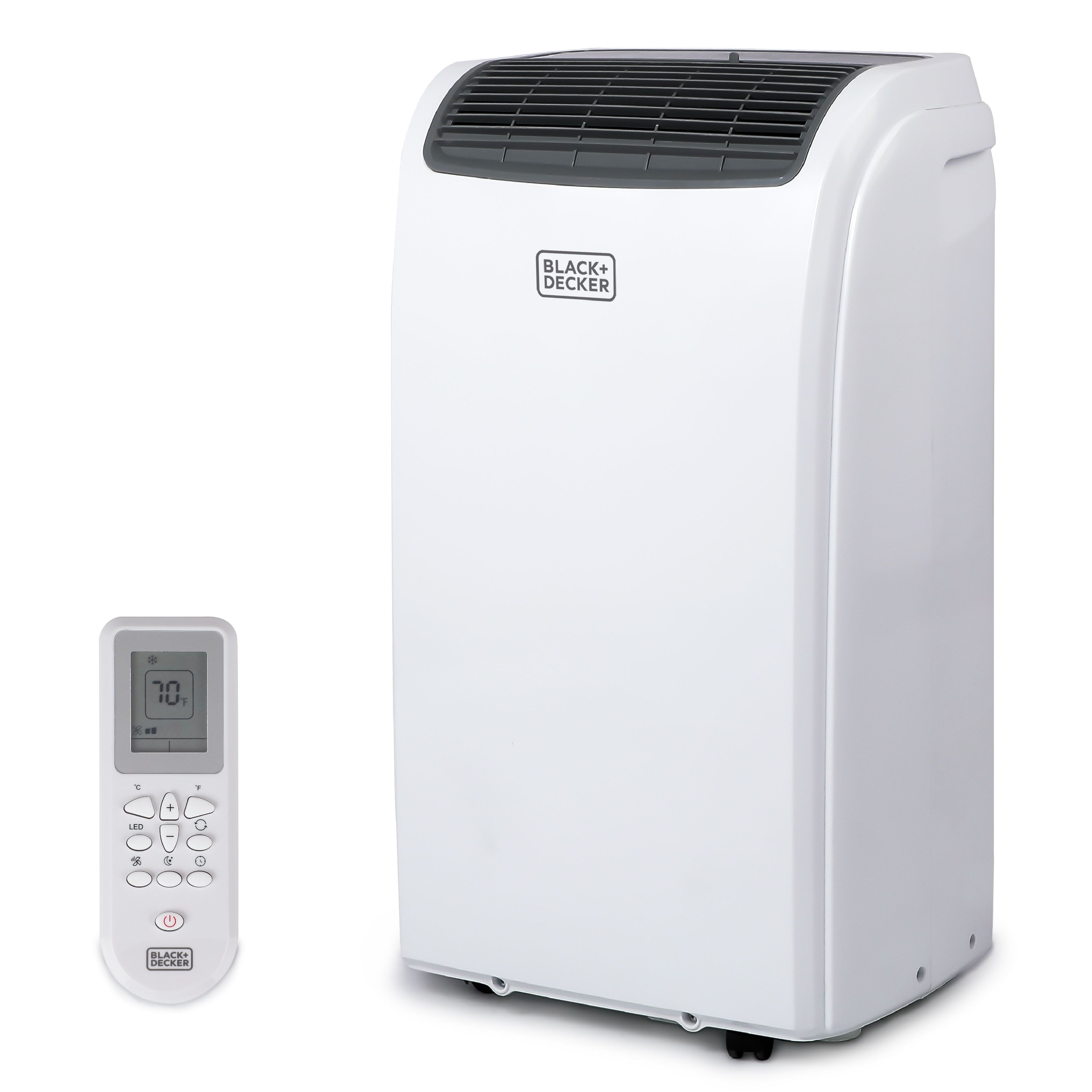 White Portable Air Conditioner with Remote and Sleep Mode