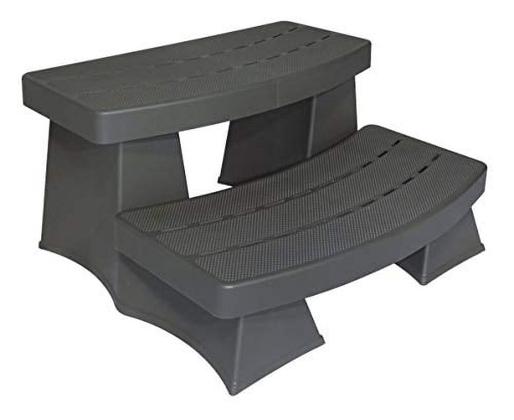 Dark Gray Durable Plastic Spa and Hot Tub Steps