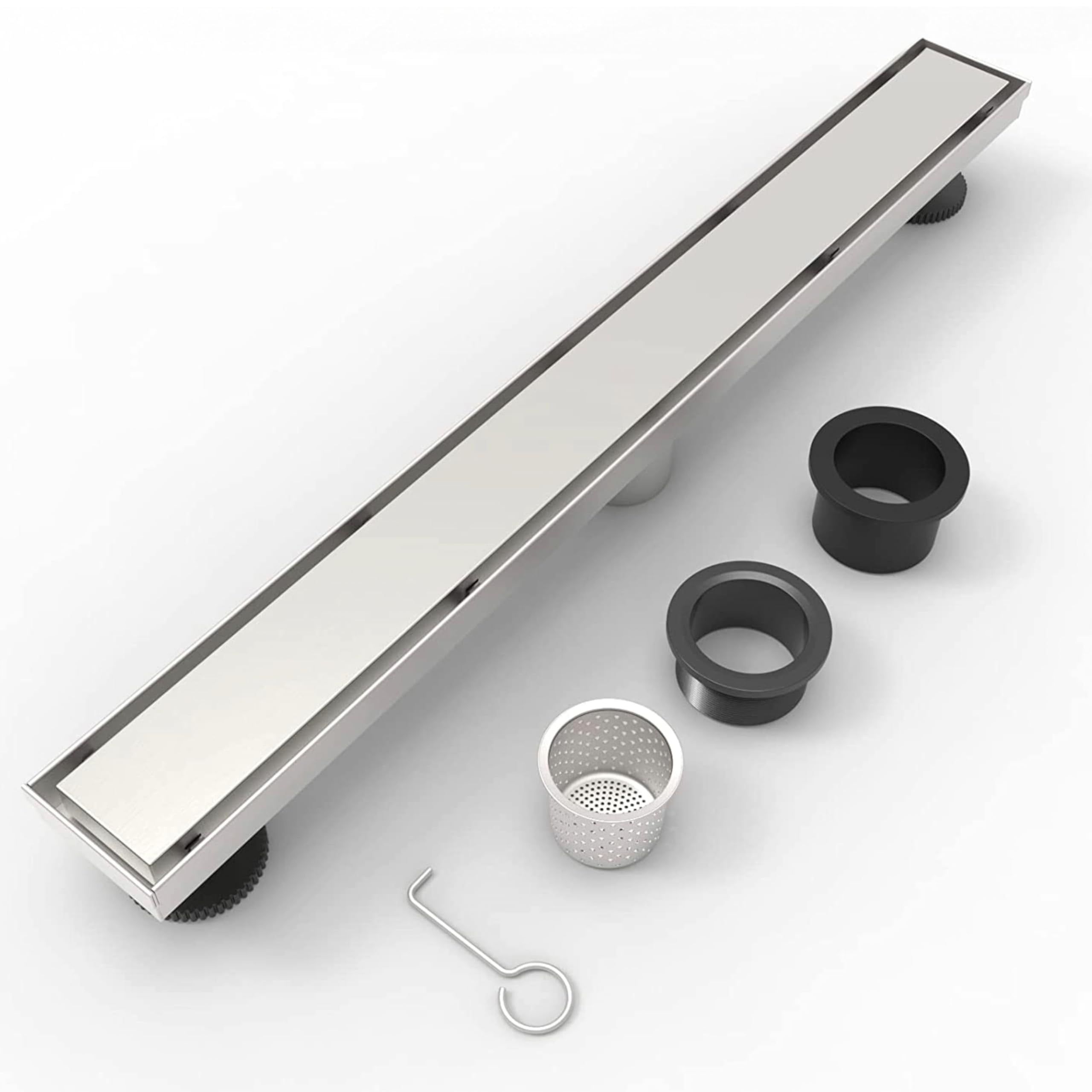 24-Inch Brushed Nickel Stainless Steel Linear Shower Drain