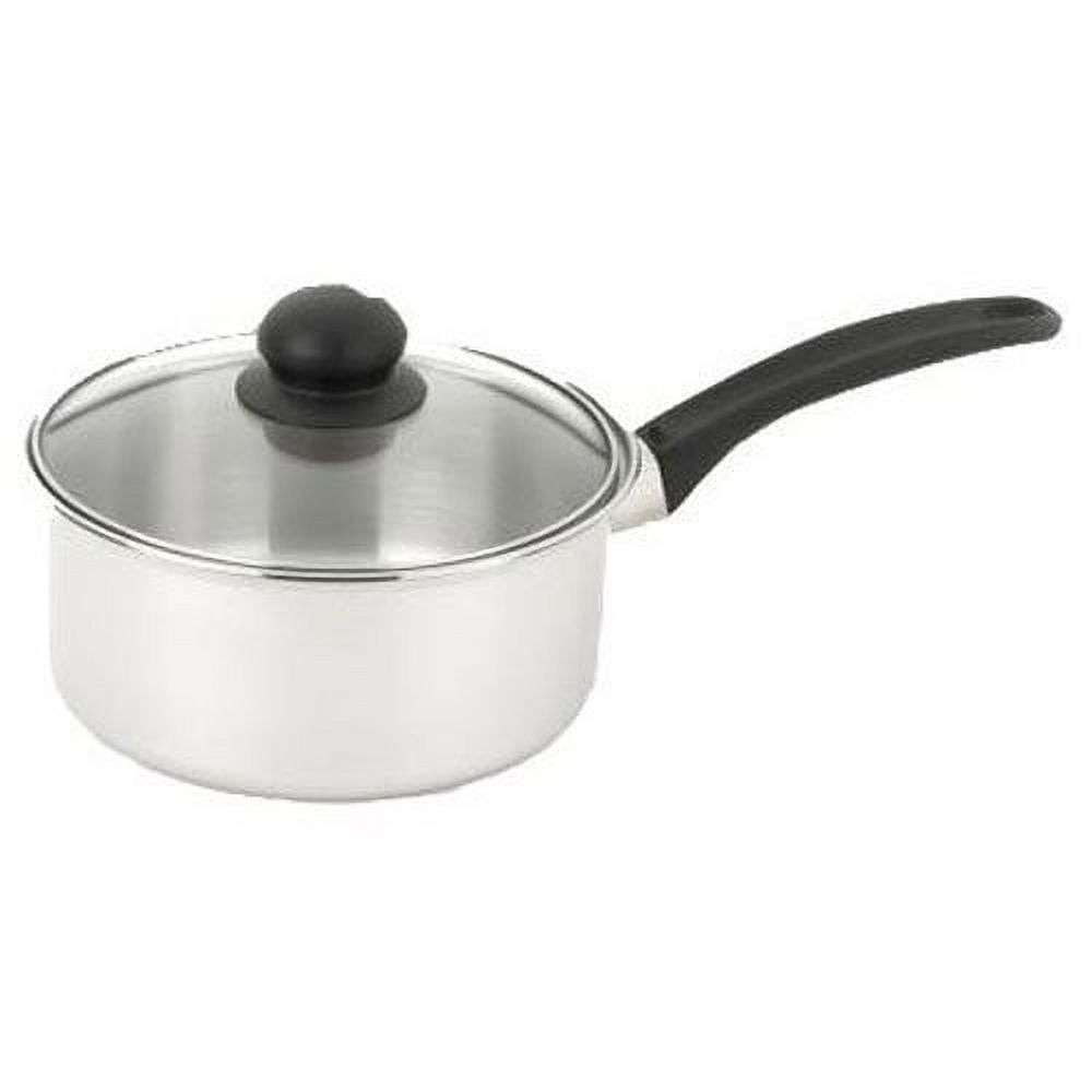 2 Quart Stainless Steel Sauce Pan with Lid and Bakelite Handle