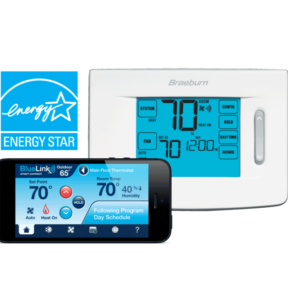 Braeburn Universal Smart Wi-Fi Programmable Touchscreen Thermostat