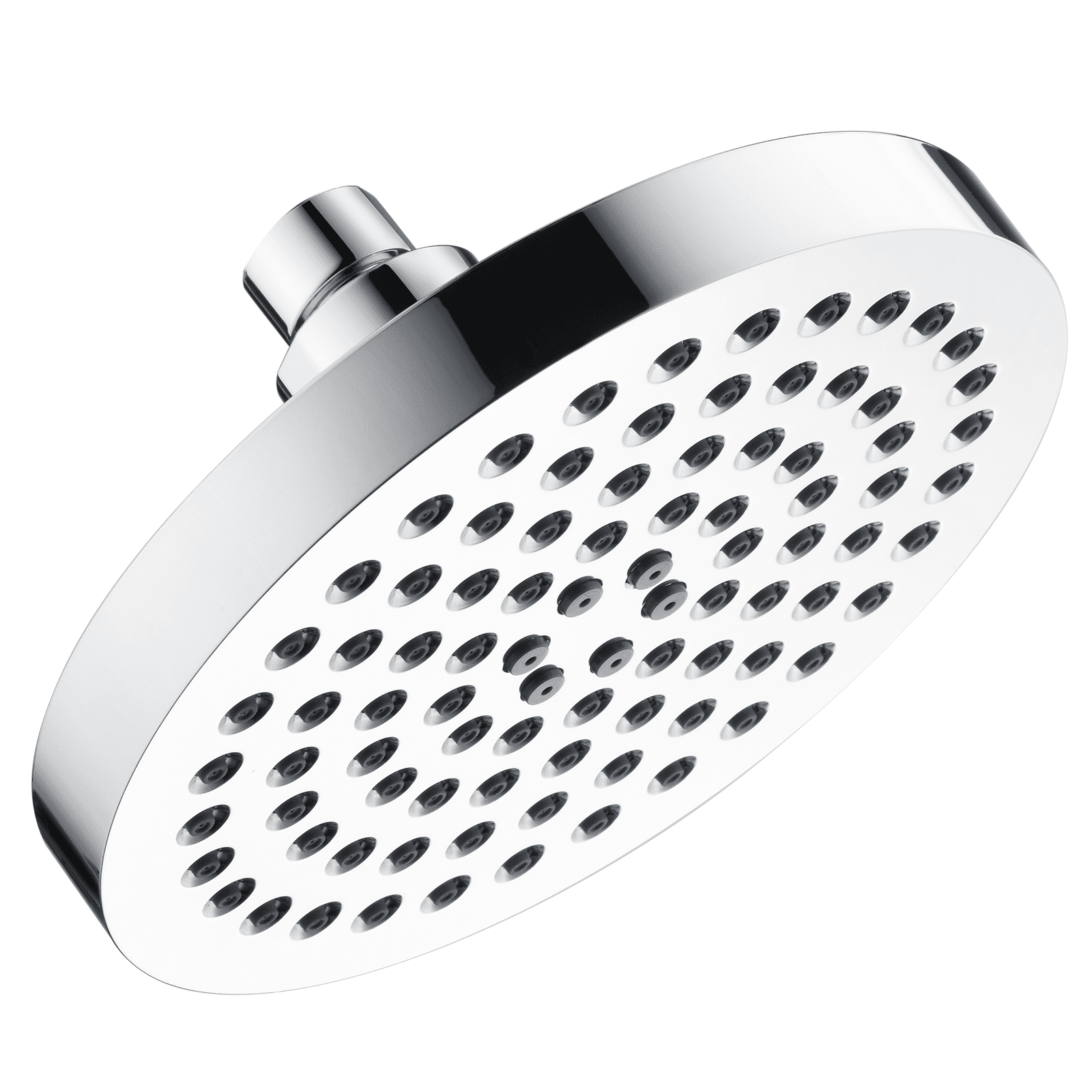 6-Inch Chrome Wall Mounted Rain Shower Head with Adjustable Angle