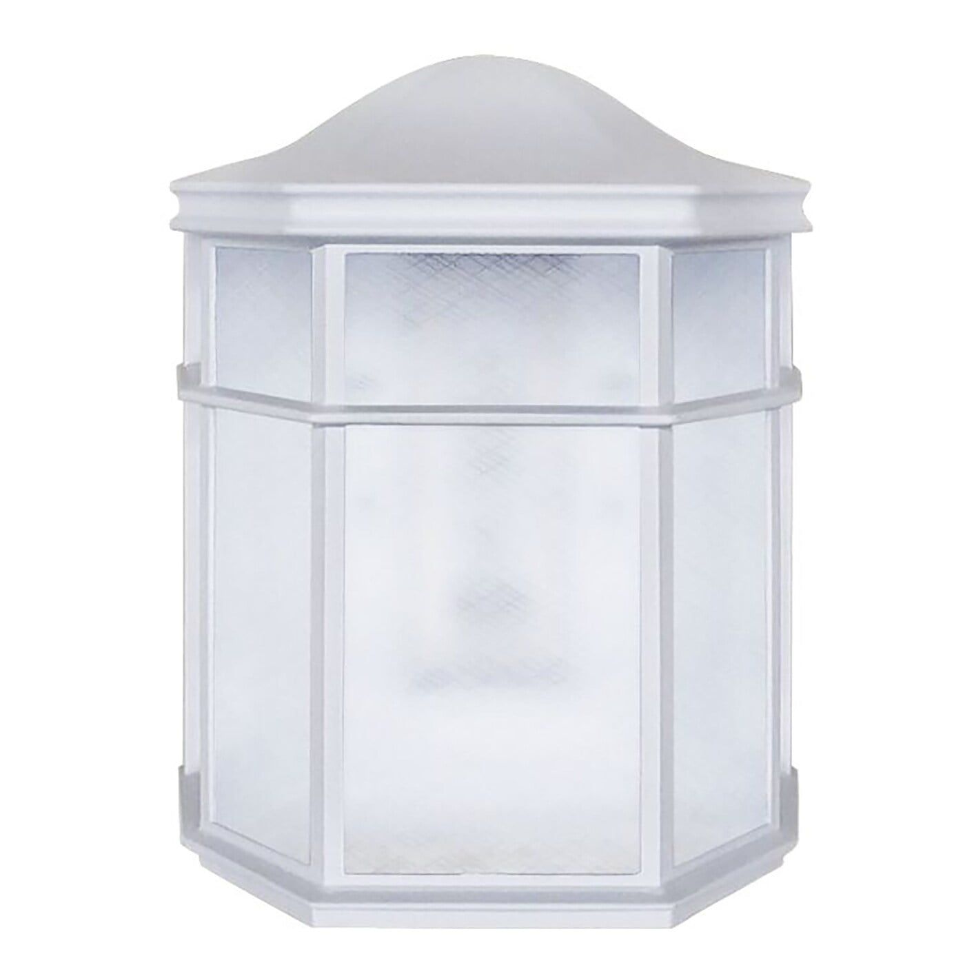 Bristol 9.5" White Polycarbonate Outdoor Wall Sconce Energy Star