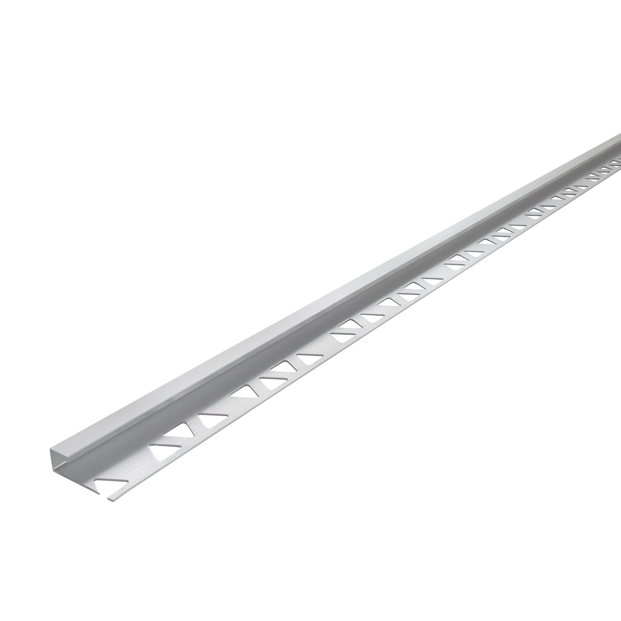 Bright Clear Aluminum Bullnose Tile Edging, 3/8 in. x 96 in.