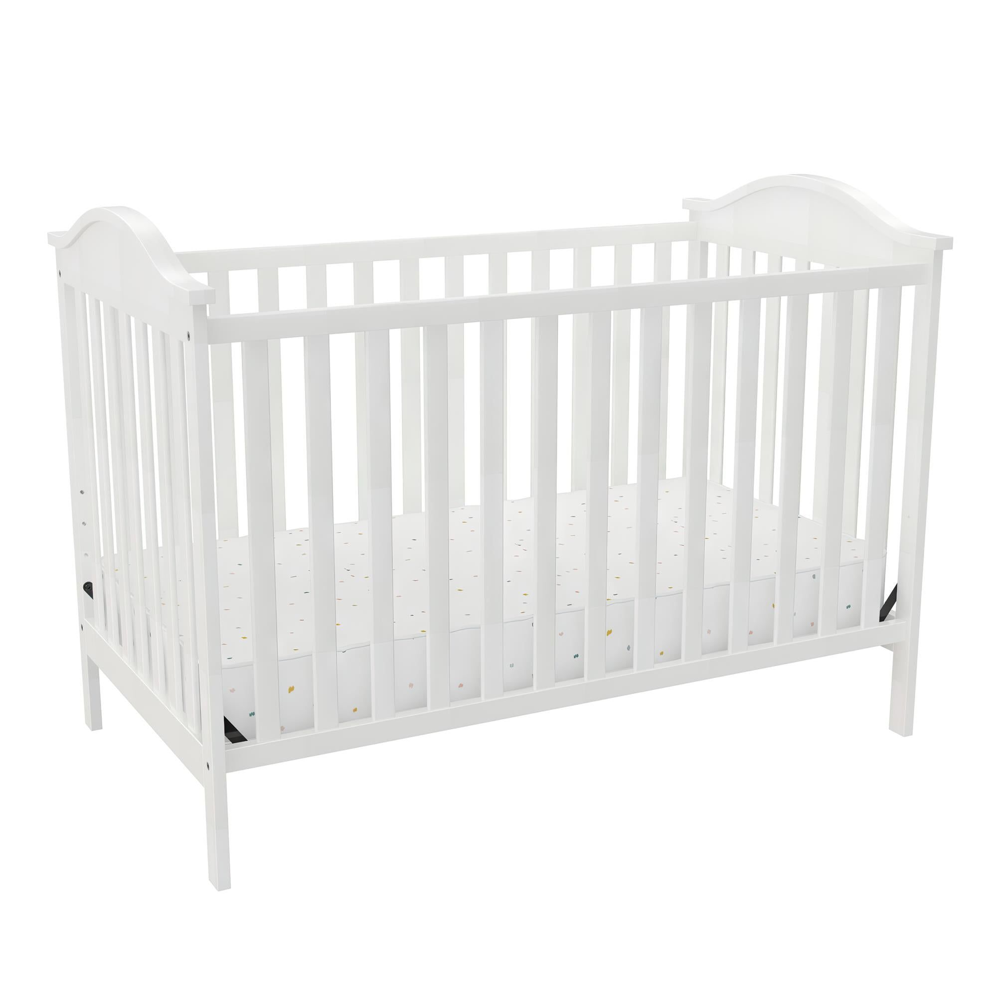 White Pine Wood 3-in-1 Convertible Crib