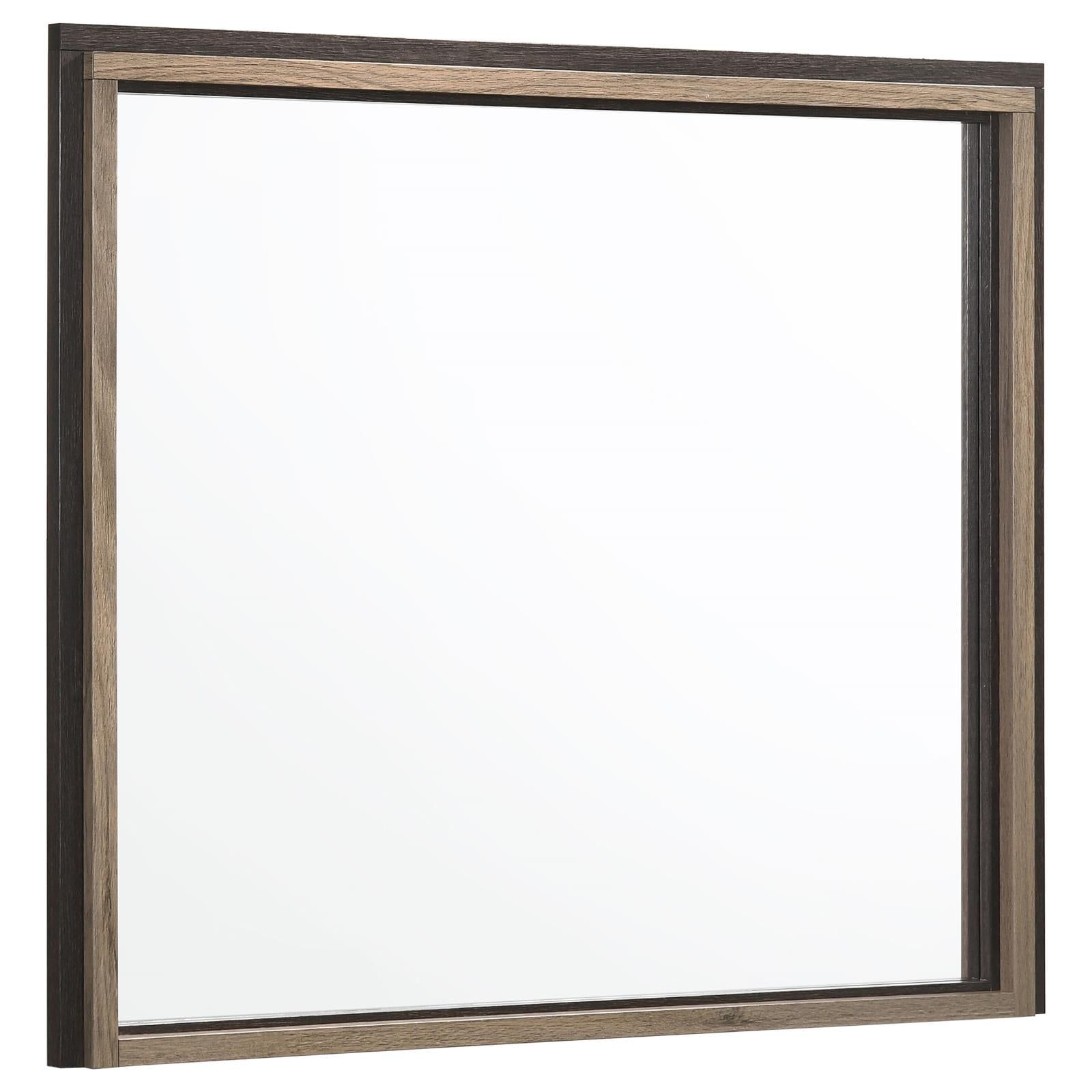 Rustic Brown Wood Vanity Dresser Mirror