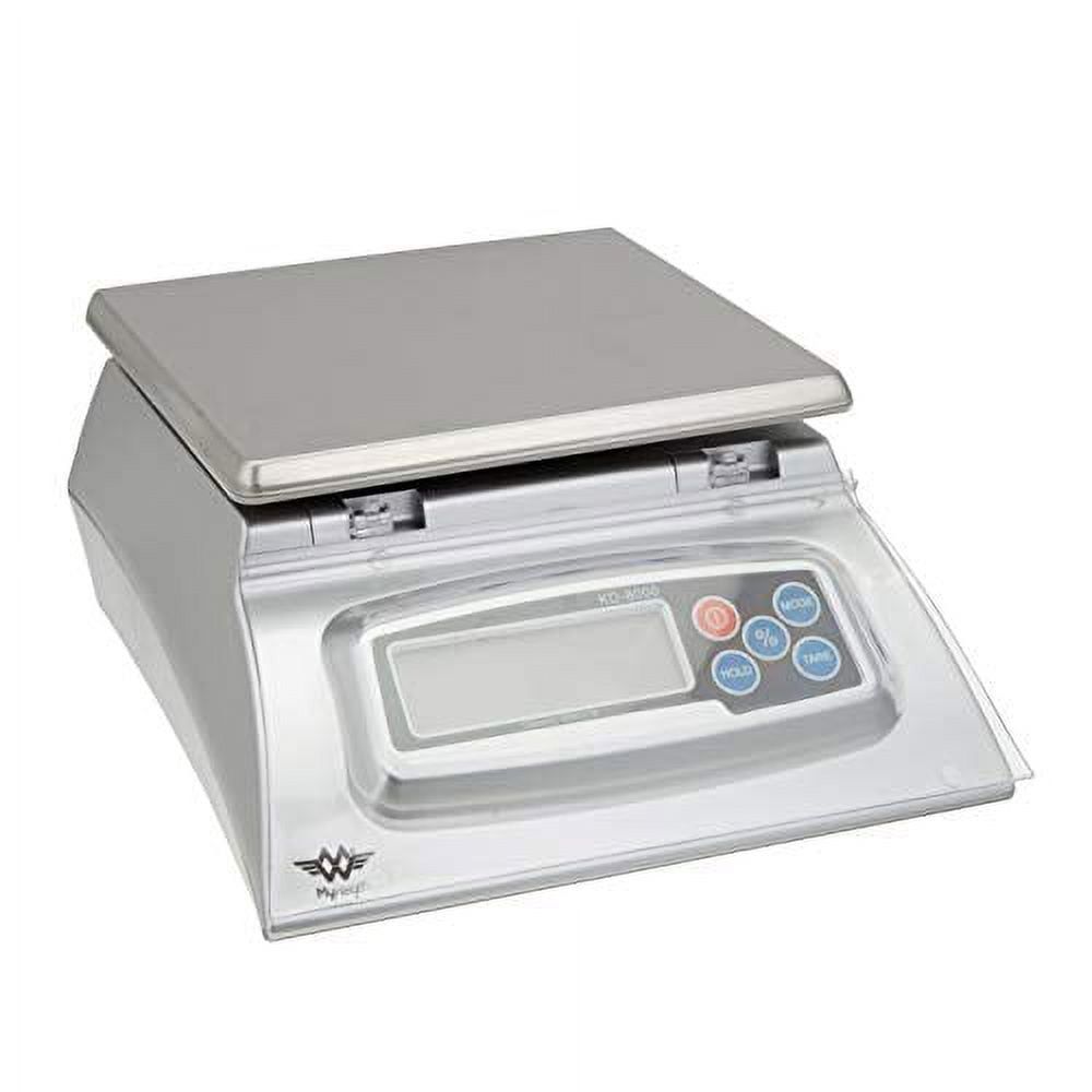 Silver Digital Kitchen Scale with Stainless Steel Platform