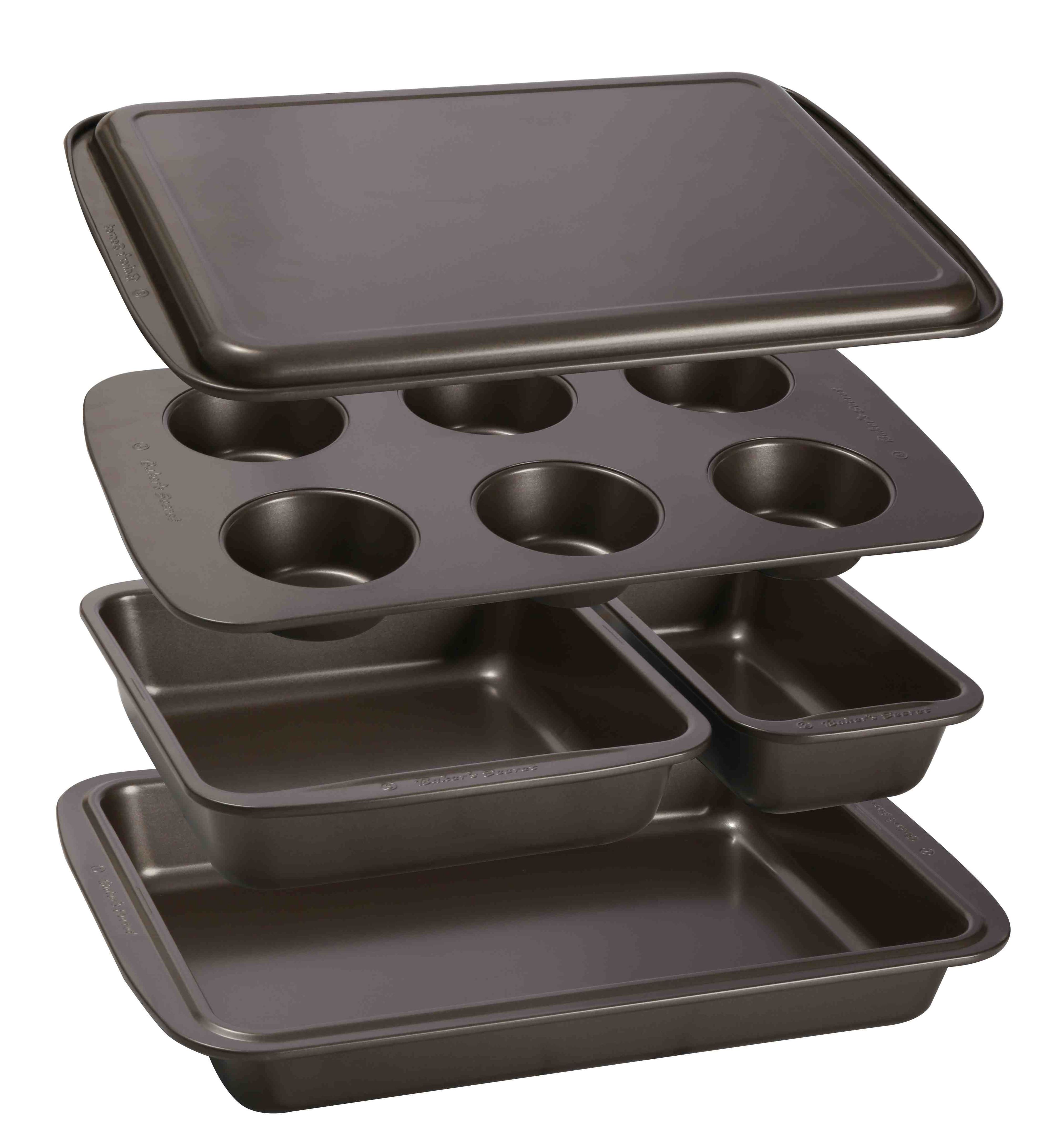 Gray 5-Piece Nonstick Carbon Steel Bakeware Set