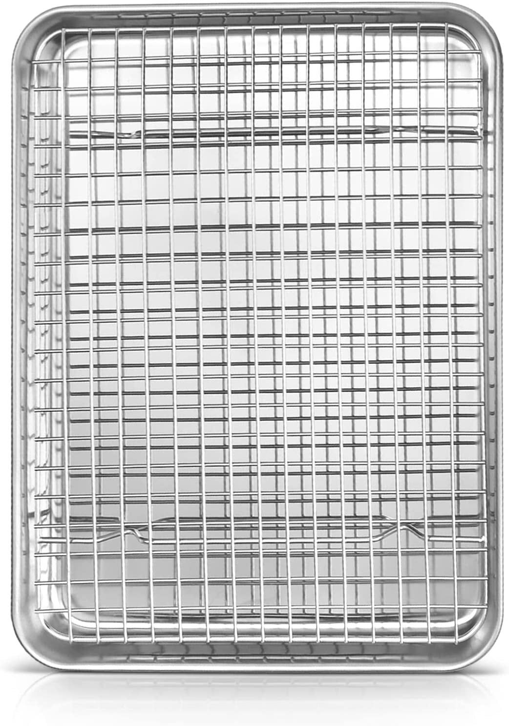 Stainless Steel 12" Baking Sheet with Cooling Rack Set