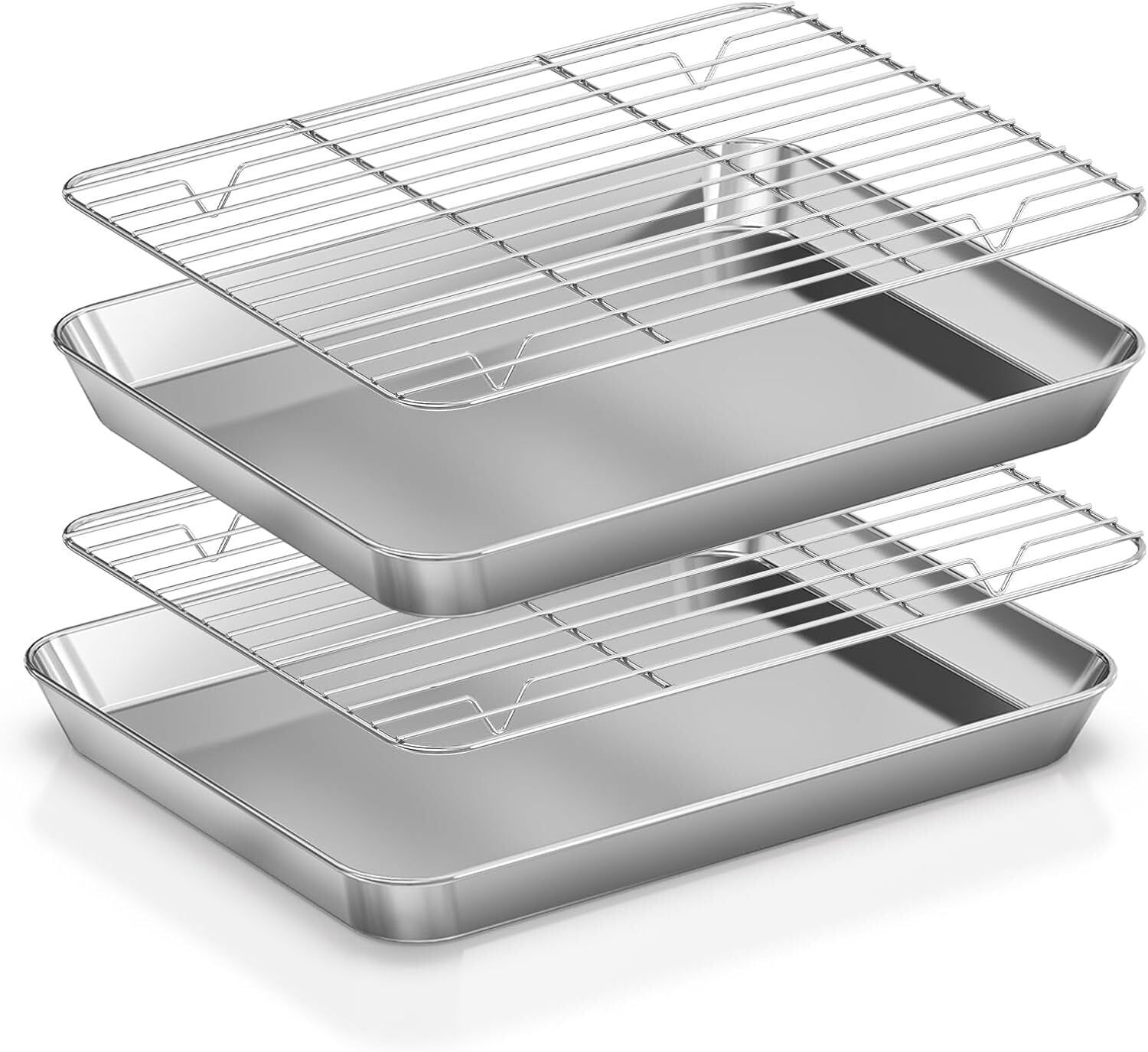 Stainless Steel Nonstick Sheet Pan Set with Racks, 12 x 10 Inches