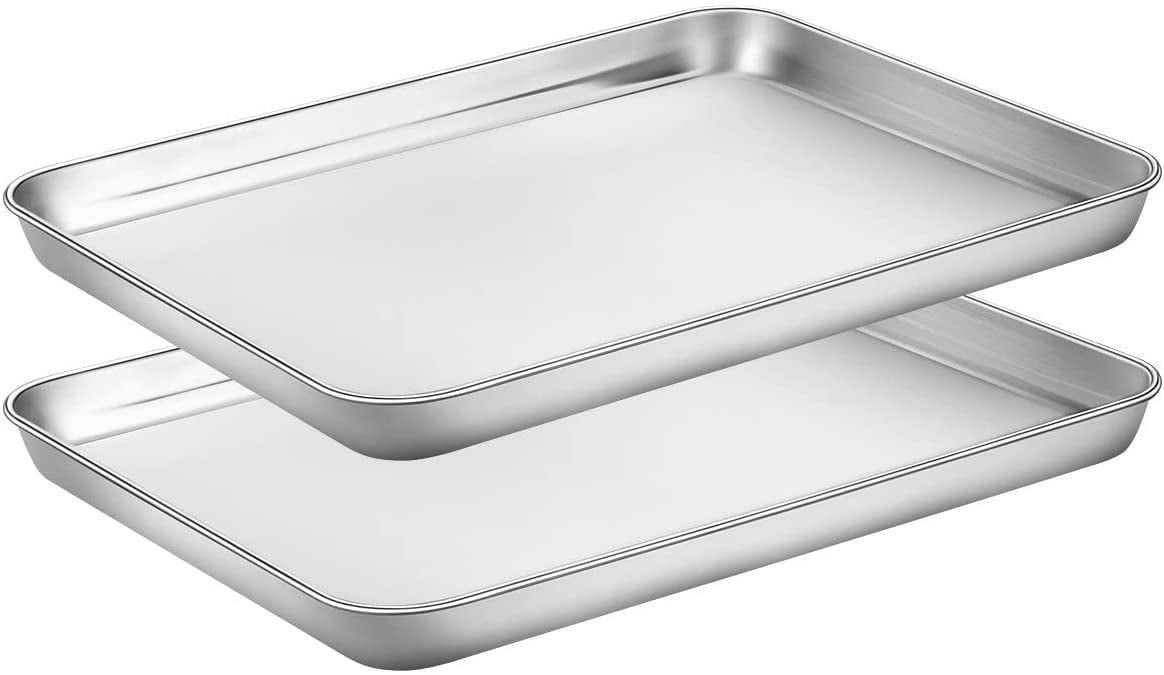 Stainless Steel 12" x 10" Non-Toxic Cookie Sheets Set