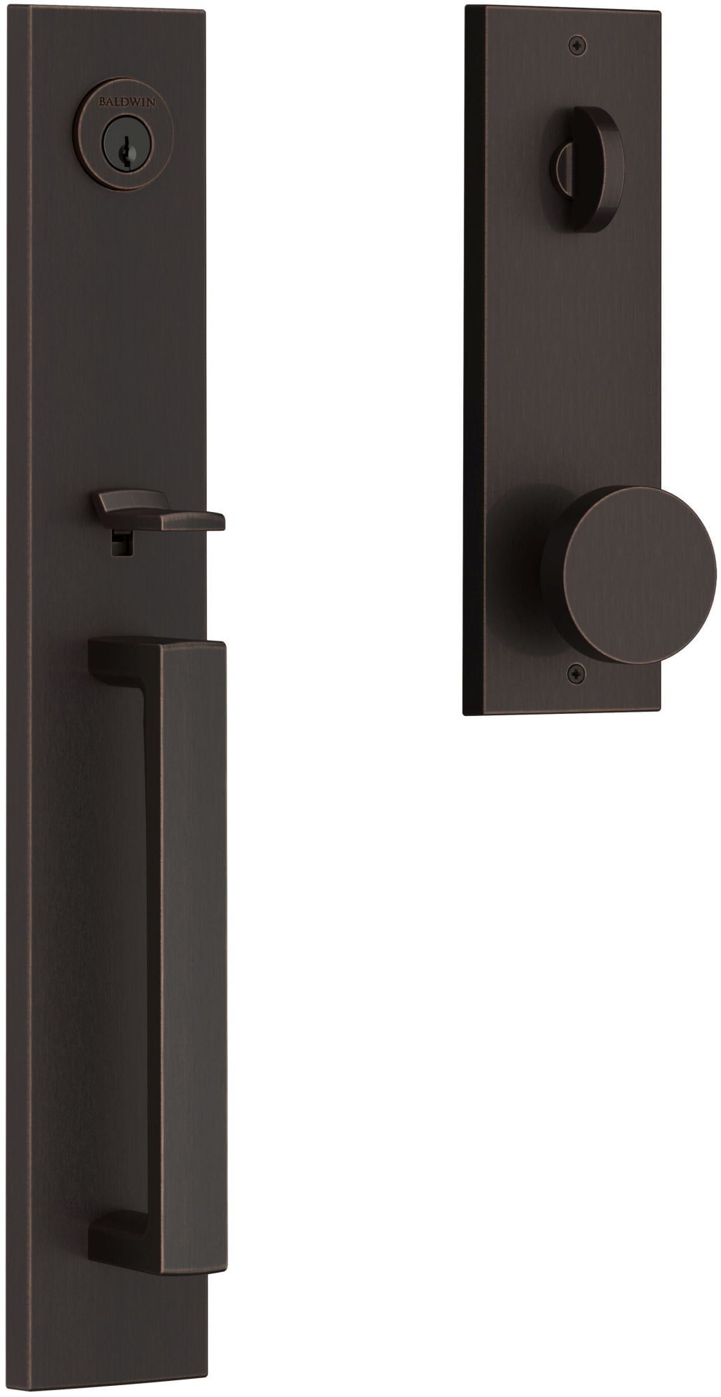 Venetian Bronze Contemporary Single Cylinder Handleset