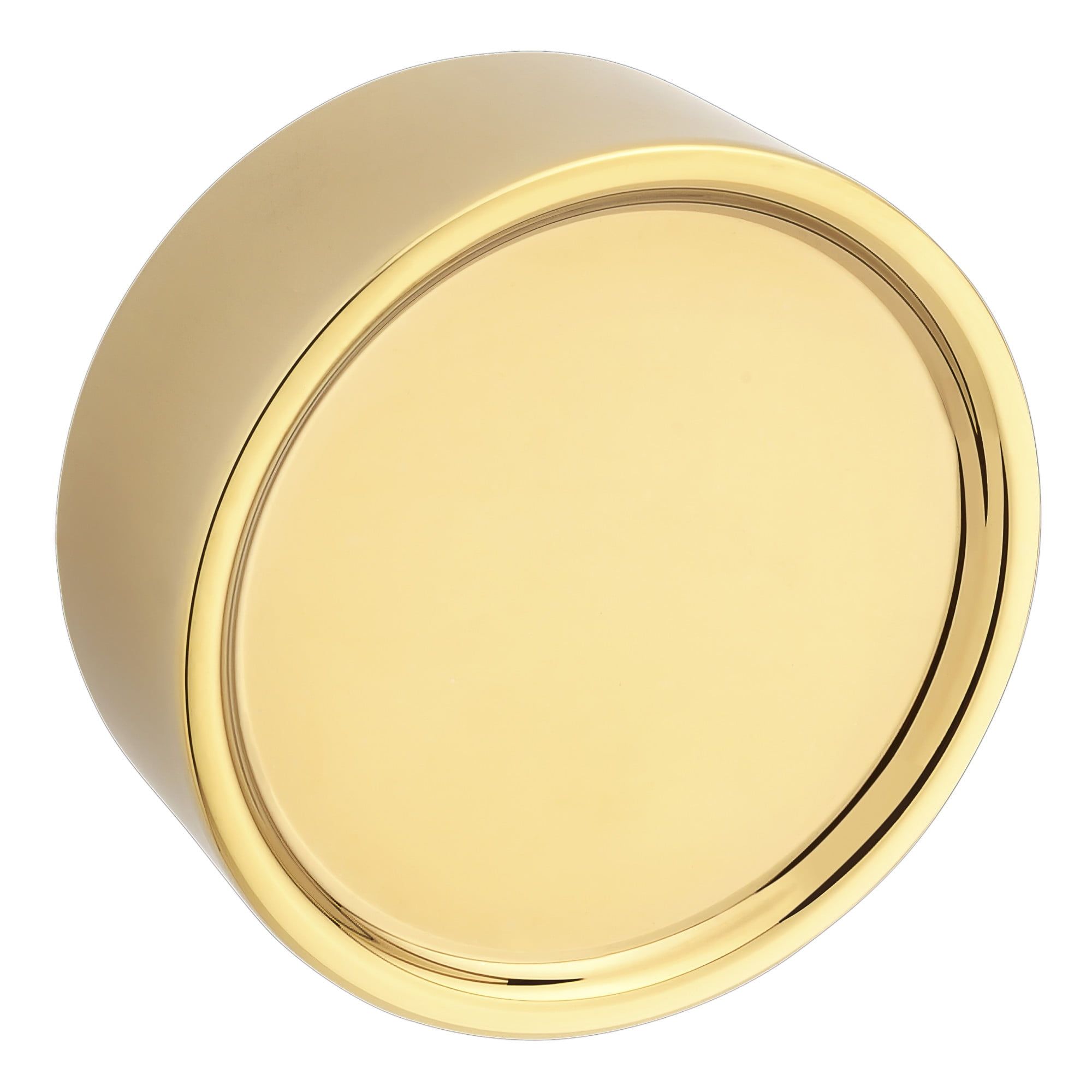 Polished Brass Round Cabinet Knob with Mounting Hardware