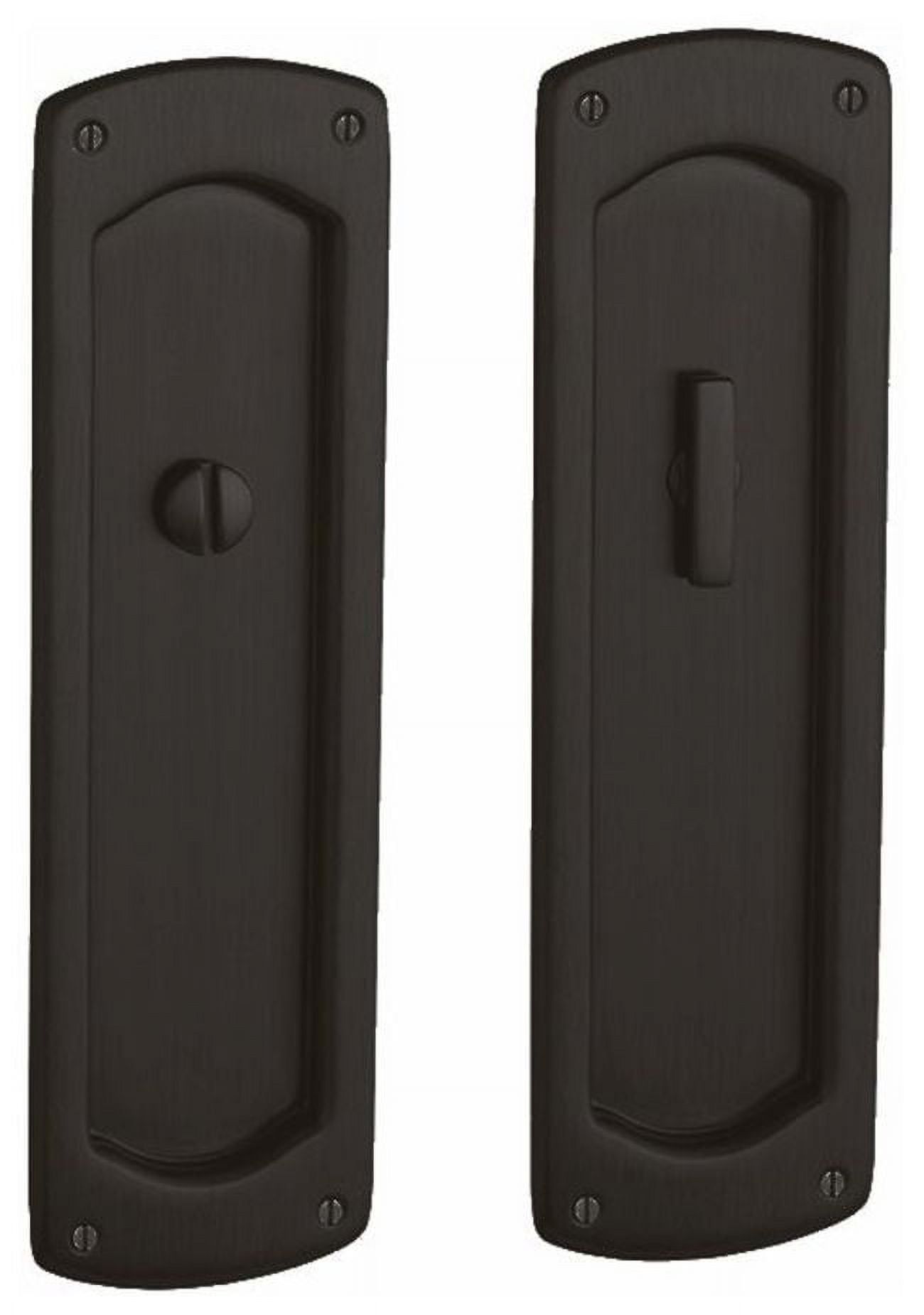 Oil Rubbed Bronze Keyed Pocket Door Lock Set