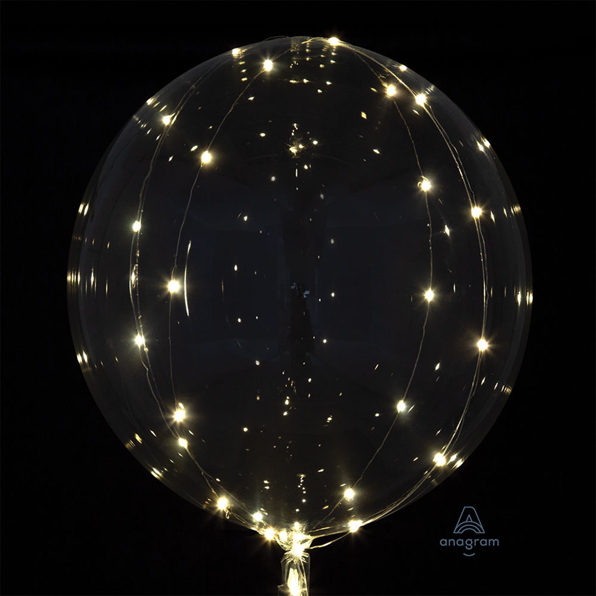 16" Crystal Clear Self-Sealing Balloon with Lights