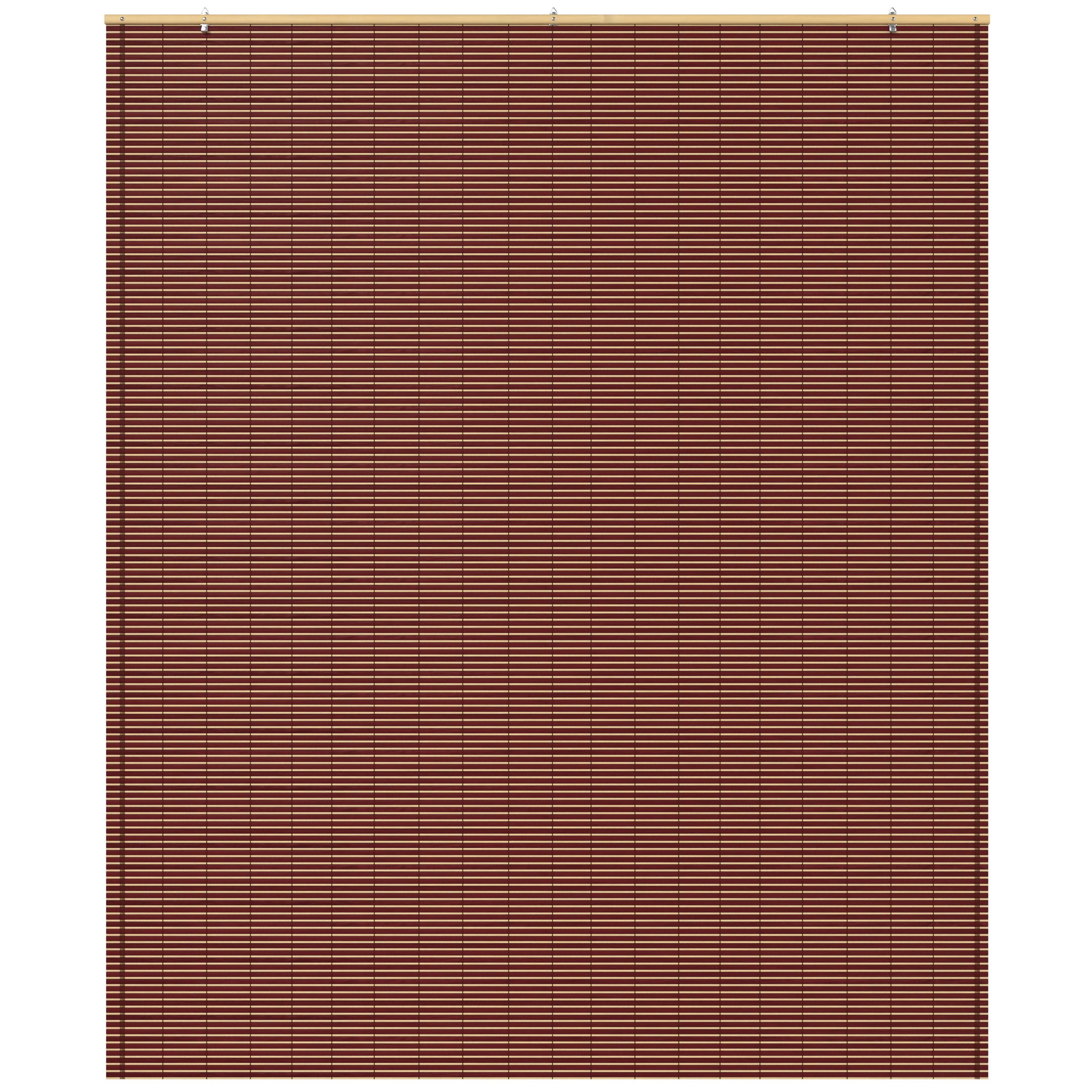 Mahogany Bamboo Cordless Indoor Roll-Up Window Shade