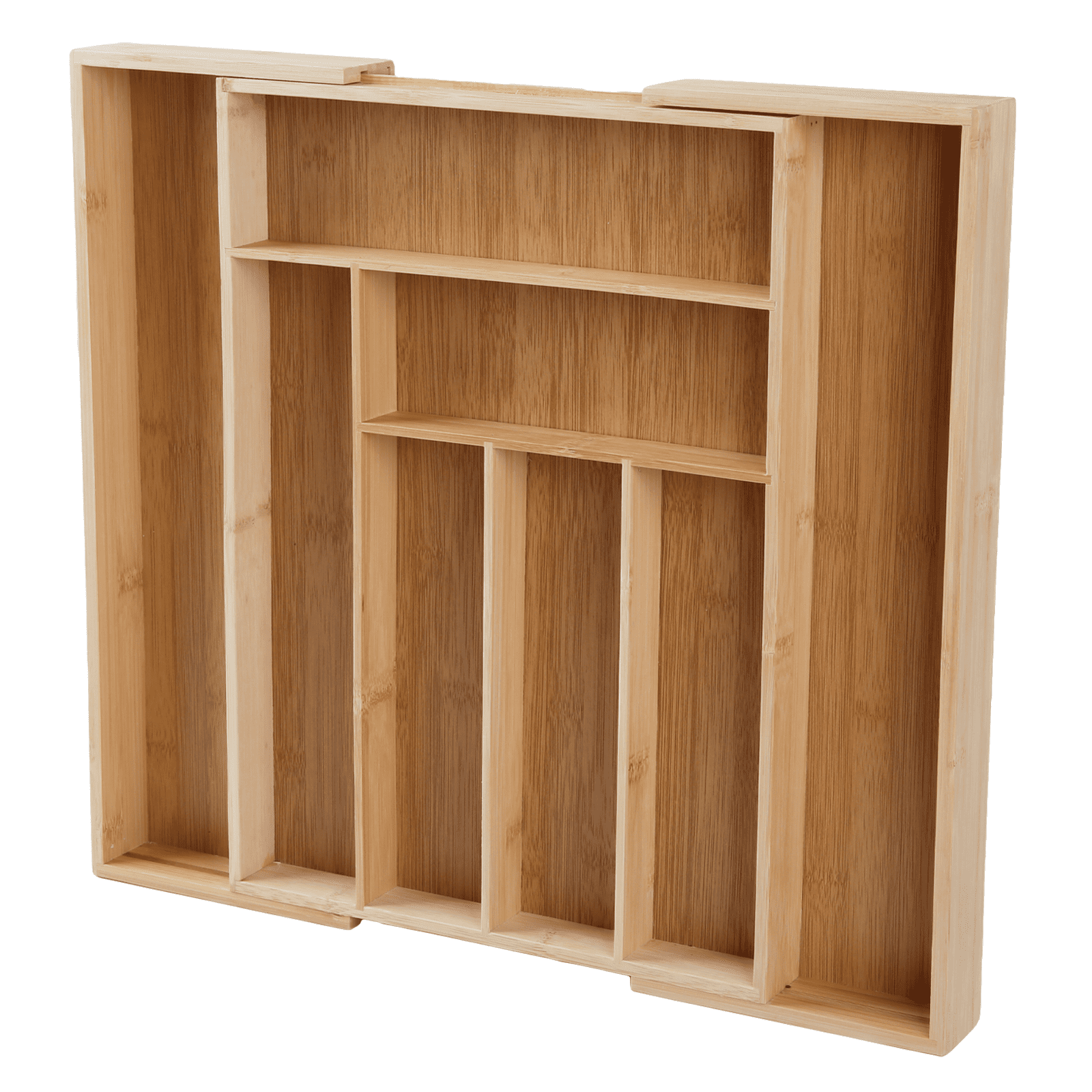 Expandable Bamboo Adjustable Kitchen Drawer Organizer with 6-8 Slots