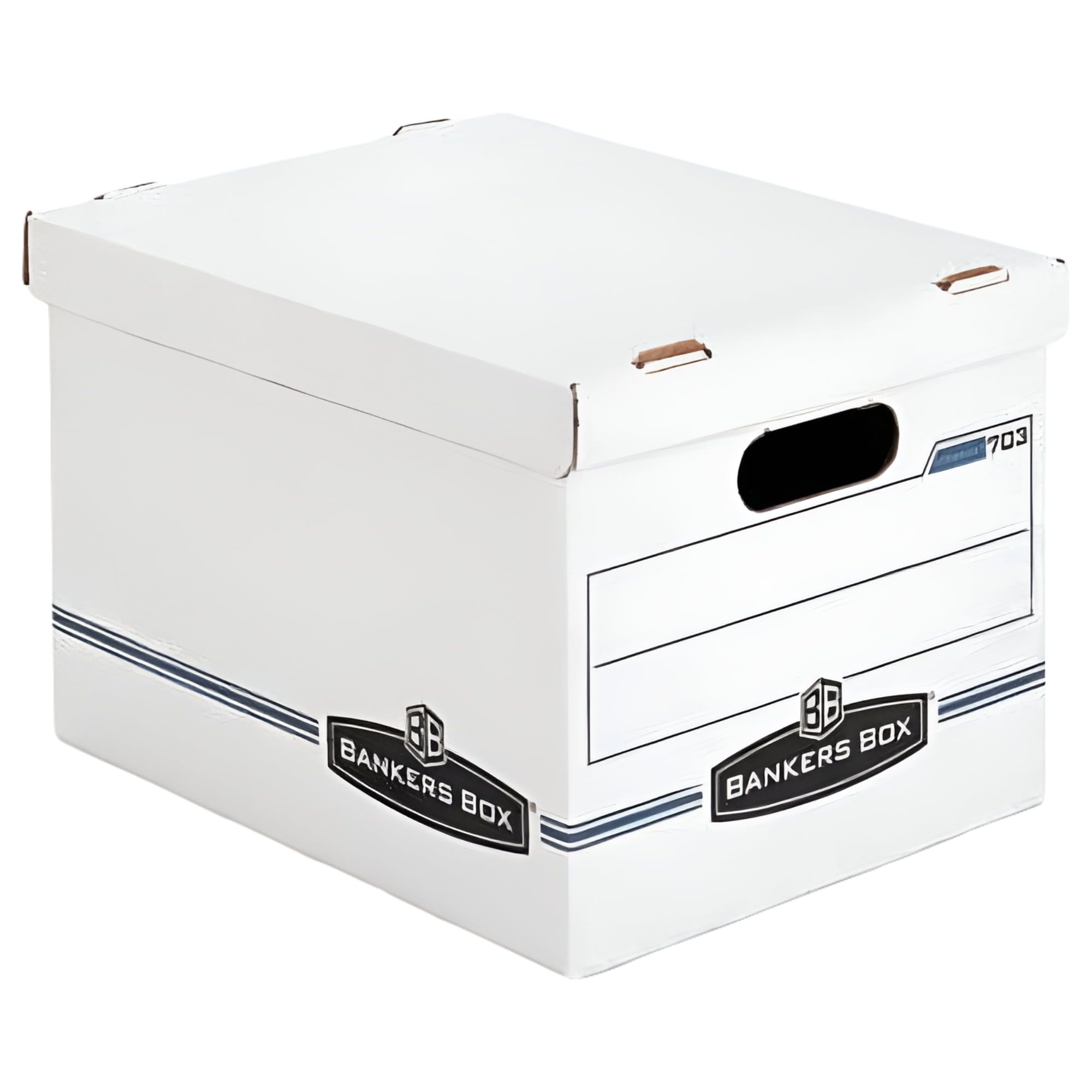 Bankers Box Heavy Duty White Storage Boxes 10x12x15" 10 Pack