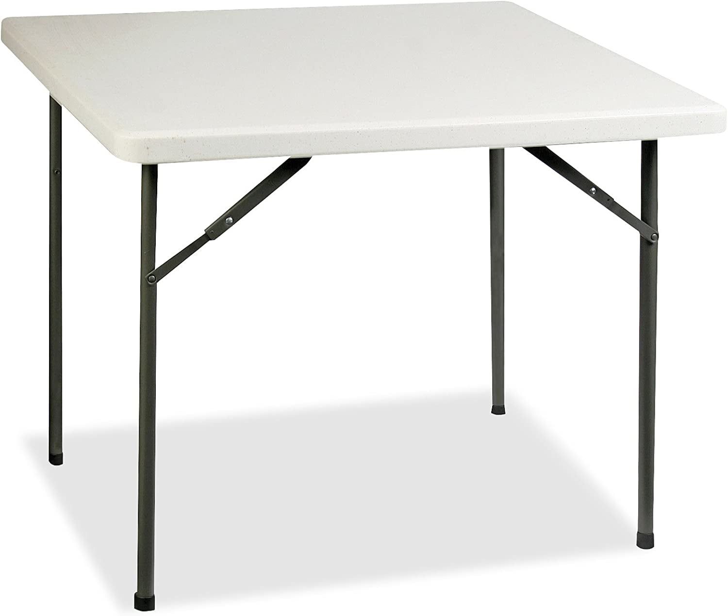 Gray Square 36" Folding Banquet Table with Steel Legs