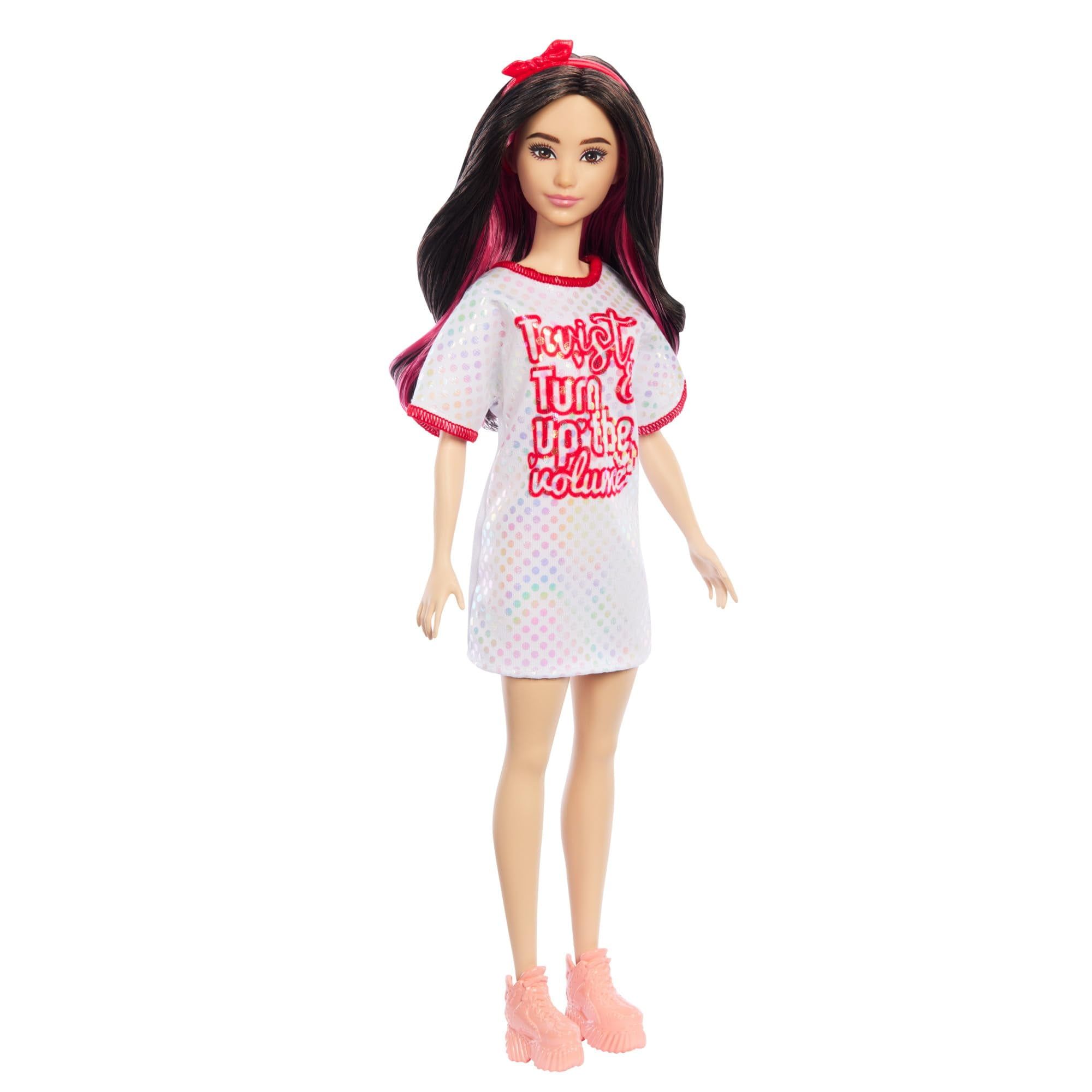 Barbie Fashionistas Doll with Black Hair and Twist Dress